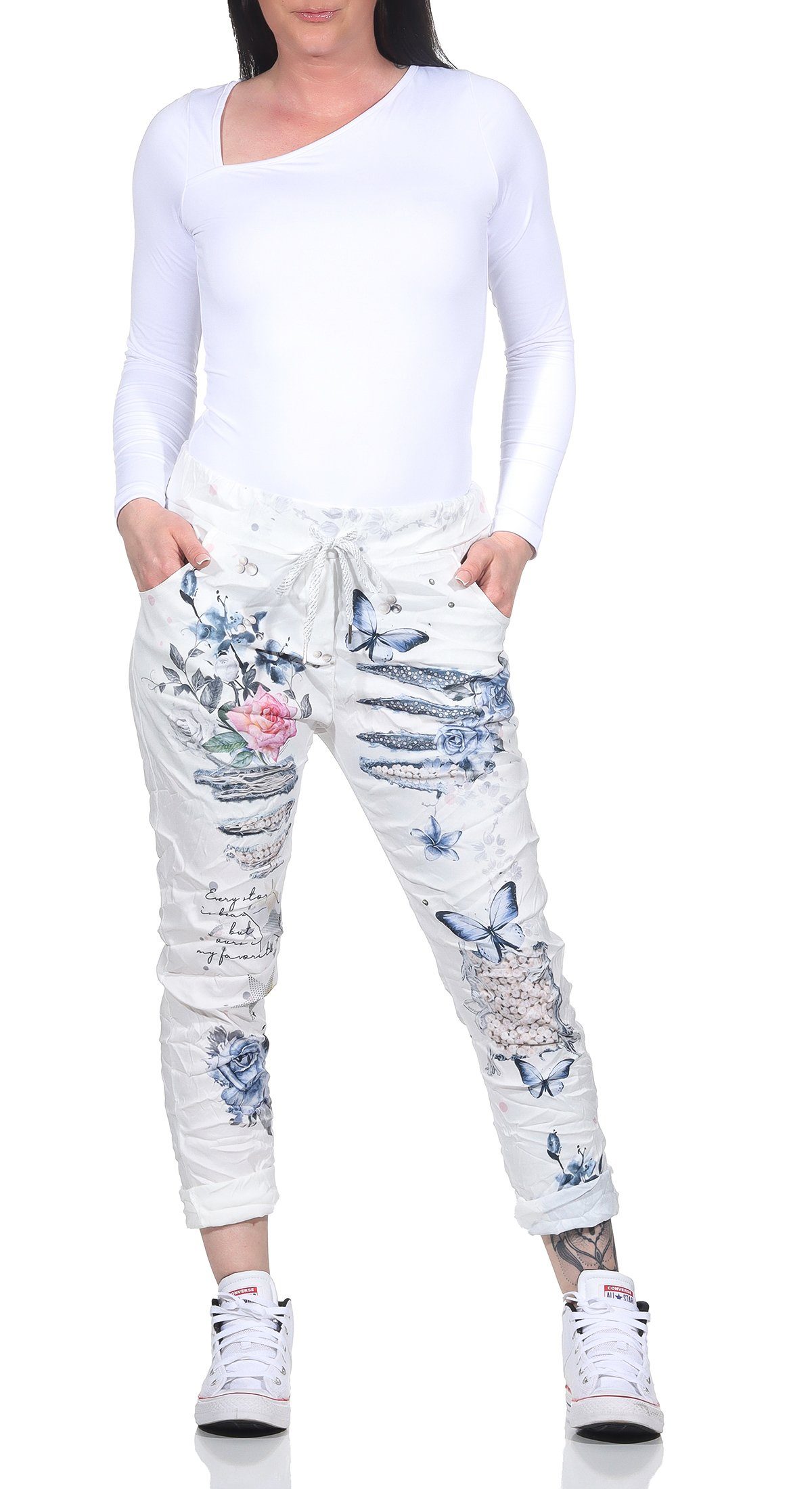 CLEO STYLE Schlupfhose Damen Sweathose 1289 Style 3