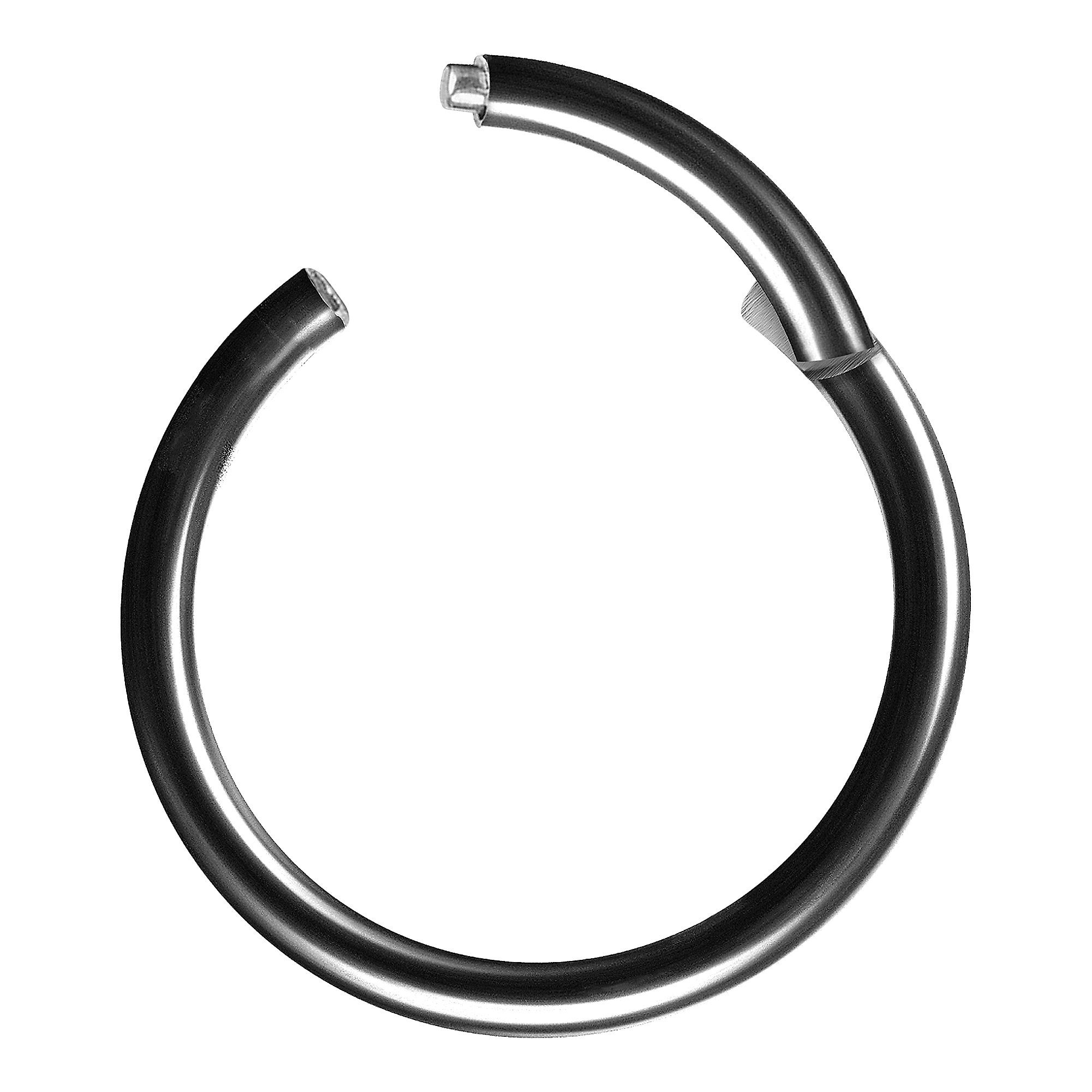 Taffstyle Nasenpiercing Clicker Ohr Universal Piercing Titan G23 oder Chirurgenstahl (Vielseitiger Segmentring aus Titan oder Chirurgenstahl in vielen Farben und Größen), Scharnier Klicker für Septum Ohr Nase Lippe