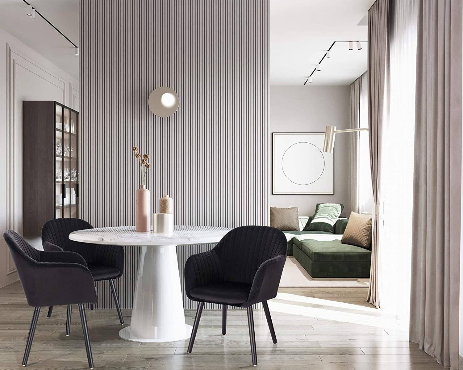 Woltu Esszimmerstuhl (6 St), Esszimmerstühle mit Armlehne Samt Massivholz günstig online kaufen