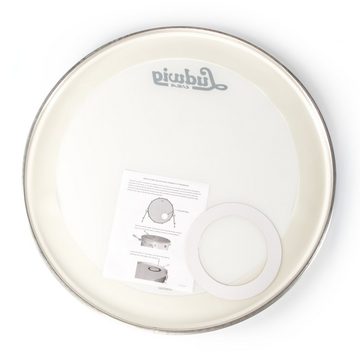 Ludwig Bass Drum, Bass Drum P3 Fell Smooth White 24" Vintage Script Logo - Bass Drum F