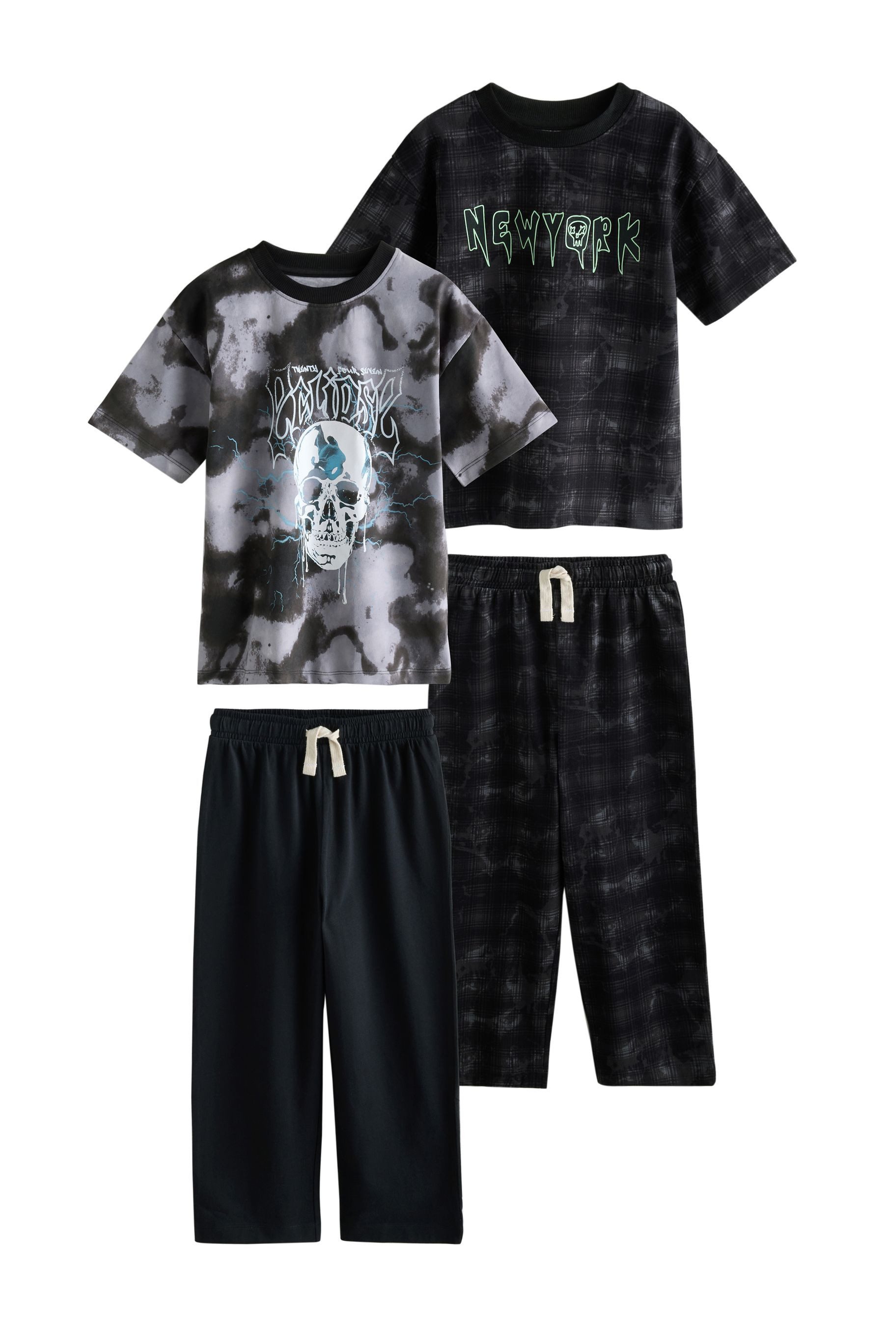 Next Pyjama Schlafanzüge mit langen Ärmeln, 2er-Pack (4 tlg)