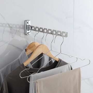 Rnemitery Garderobe Kleiderhaken Klappbar, 2 Stück Edelstahl Kleiderhaken Kleiderstange (2 St)