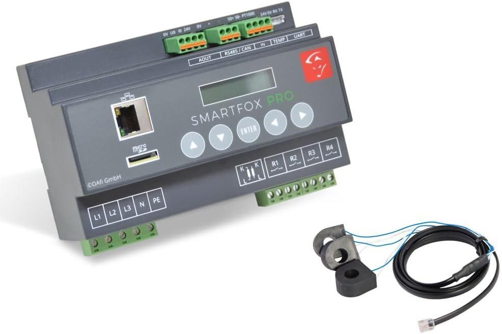 Smart Fox Solarladeregler SMARTFOX Pro 2, 80 Energiemanager inkl. Stromwandler 80A, geschlossen, geschlossen