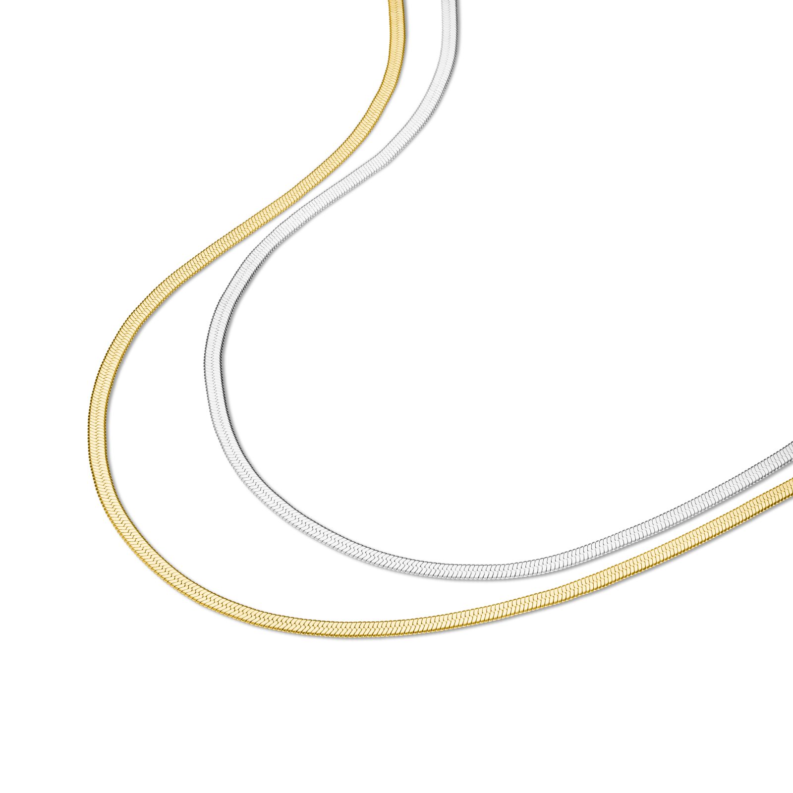 ROSEFIELD Edelstahlkette ROSEFIELD Two Tone Snake Necklace Zweifarbige Schlangen-Halskette Mehr