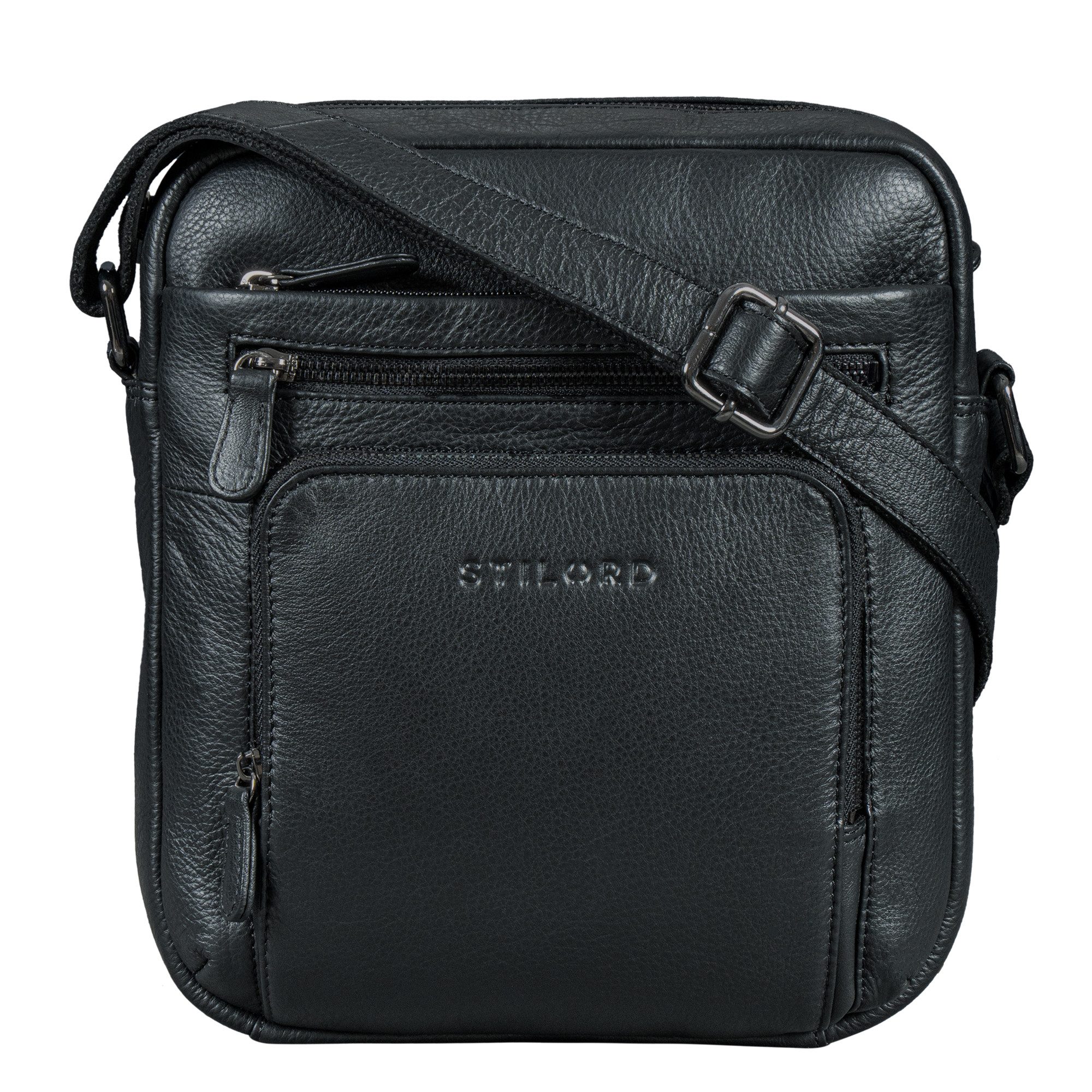 Schultertasche "Corvin" Umhängetasche Herren Klein Leder