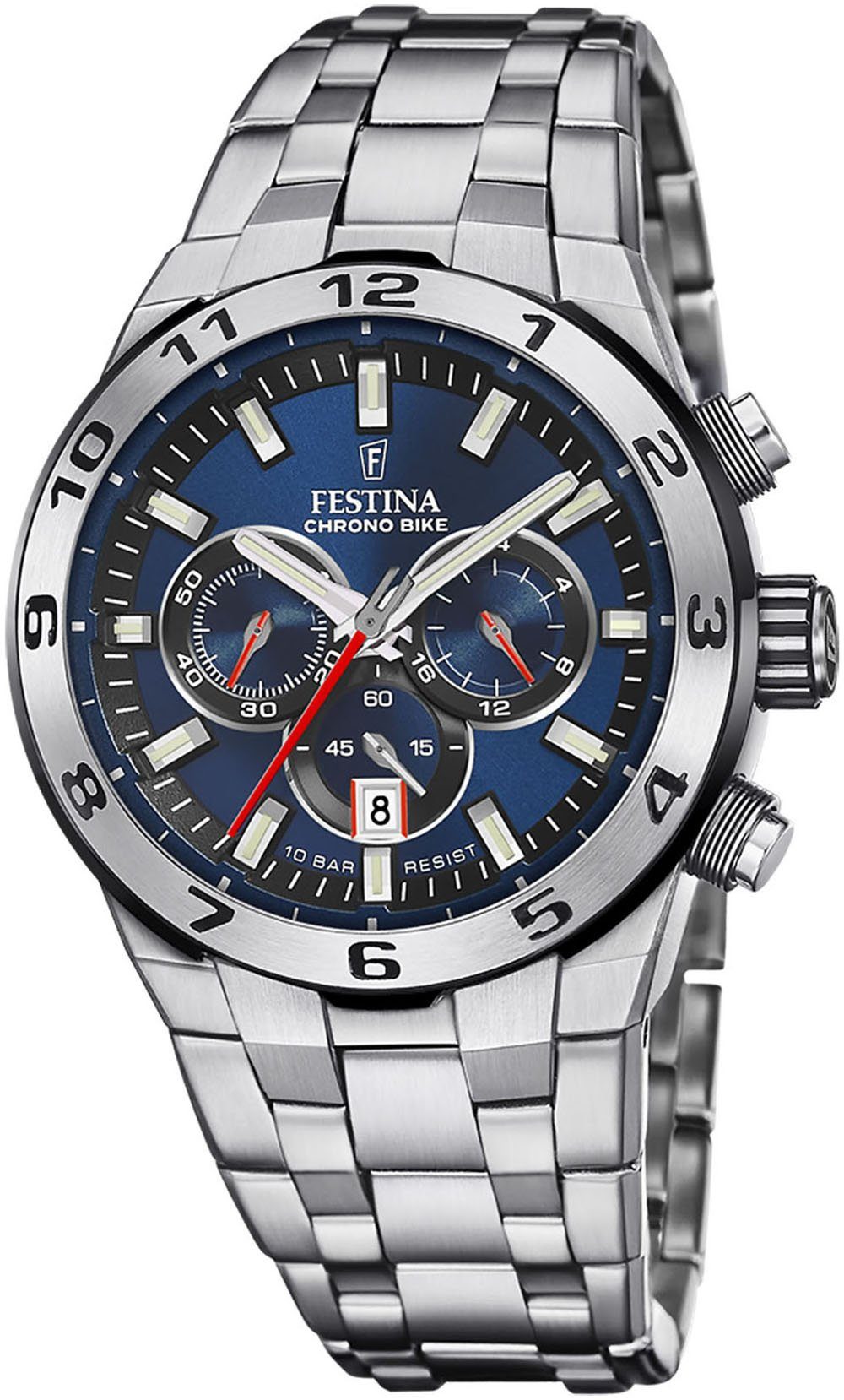 Festina Chronograph Chrono Bike 2024, Armbanduhr, Quarzuhr, Herrenuhr, Stoppfunktion