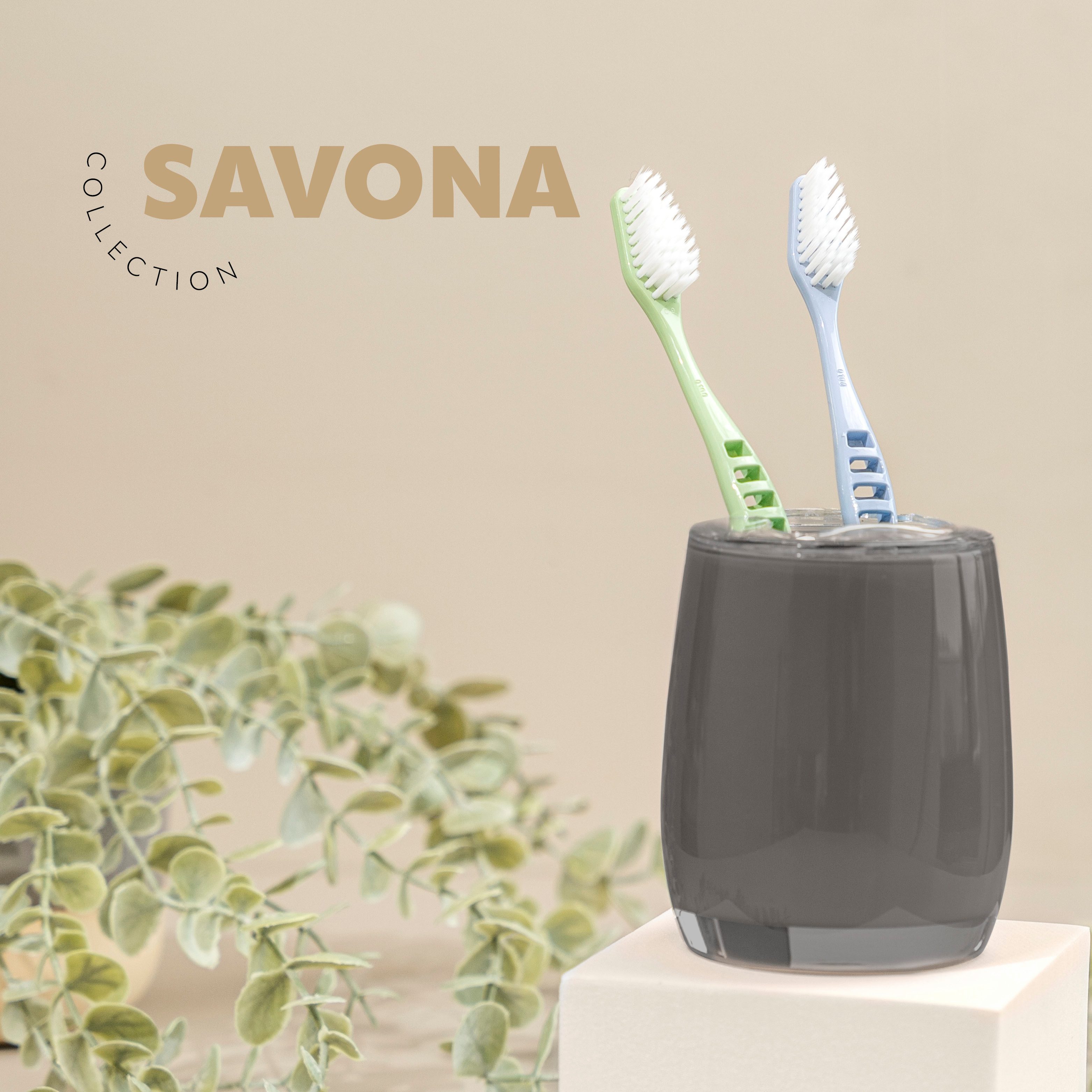 bremermann Zahnputzbecher Bad-Serie SAVONA Zahnbürstenbehälter aus Kunststo günstig online kaufen