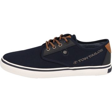 TOM TAILOR Herren Schuhe 5381003 Komfort Canvas Sneaker Halbschuhe Navy Schnürschuh