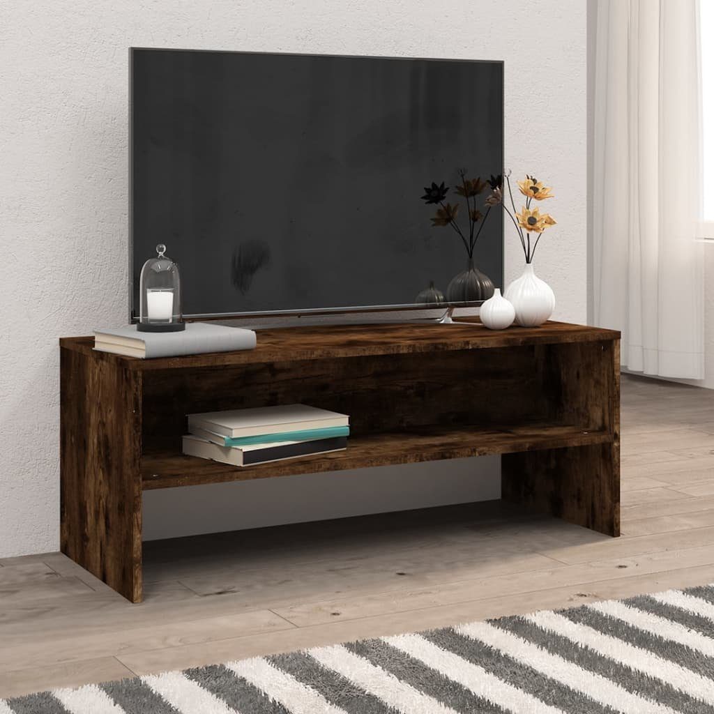 furnicato TV-Schrank Räuchereiche 100x40x40 cm Holzwerkstoff