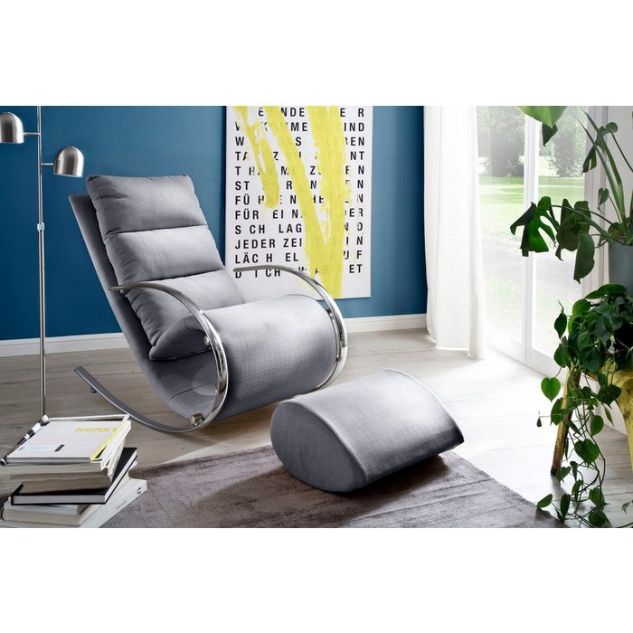 MCA furniture Relaxsessel York Relaxsessel mit Hocker belastbar bis 100 kg