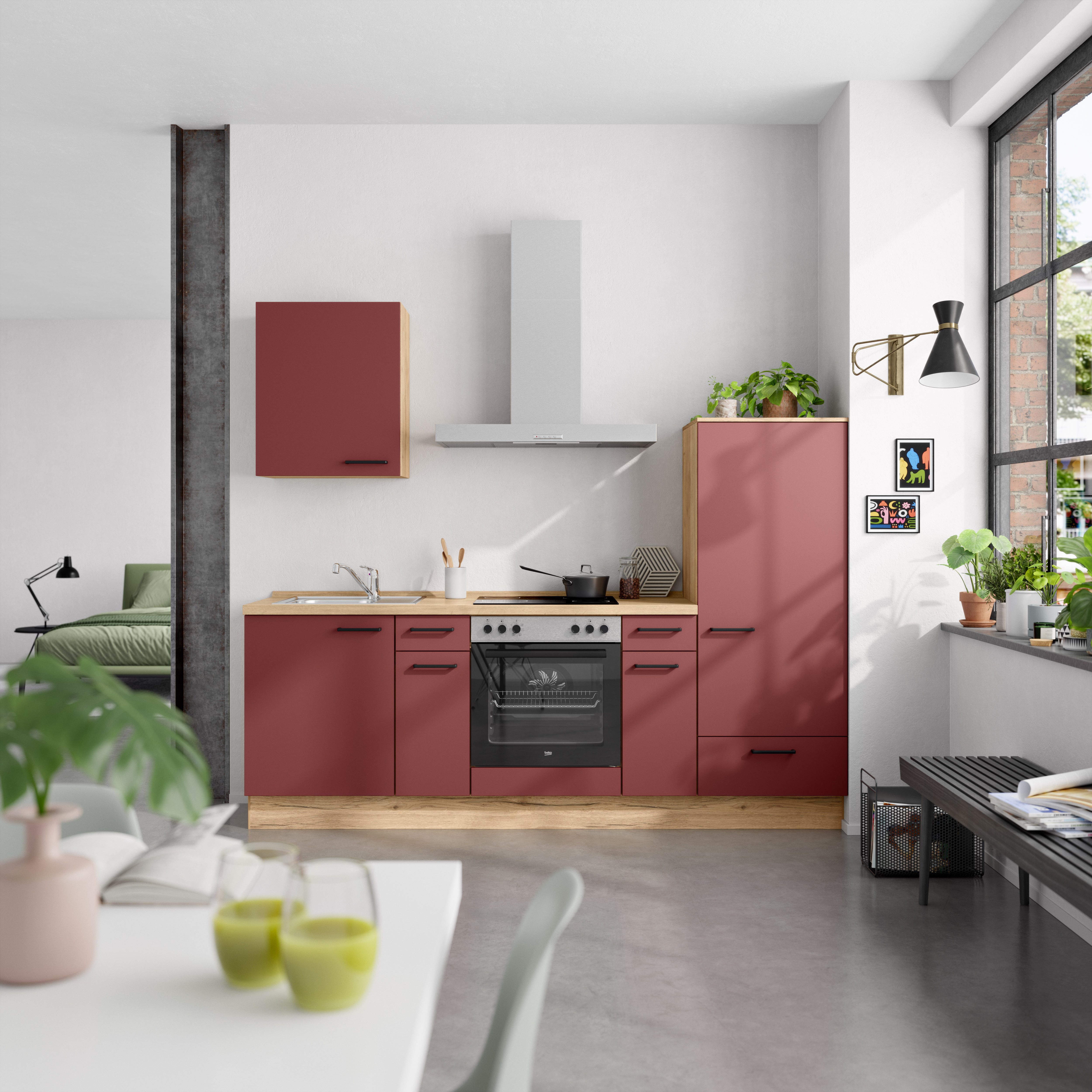 nobilia® Küchenzeile "Easytouch I", NEU: individuell anpassbar mit gratis Profi-Beratung, vormontiert, Breite 240 cm, Ausrichtung wählbar, wahlw. mit E-Geräten