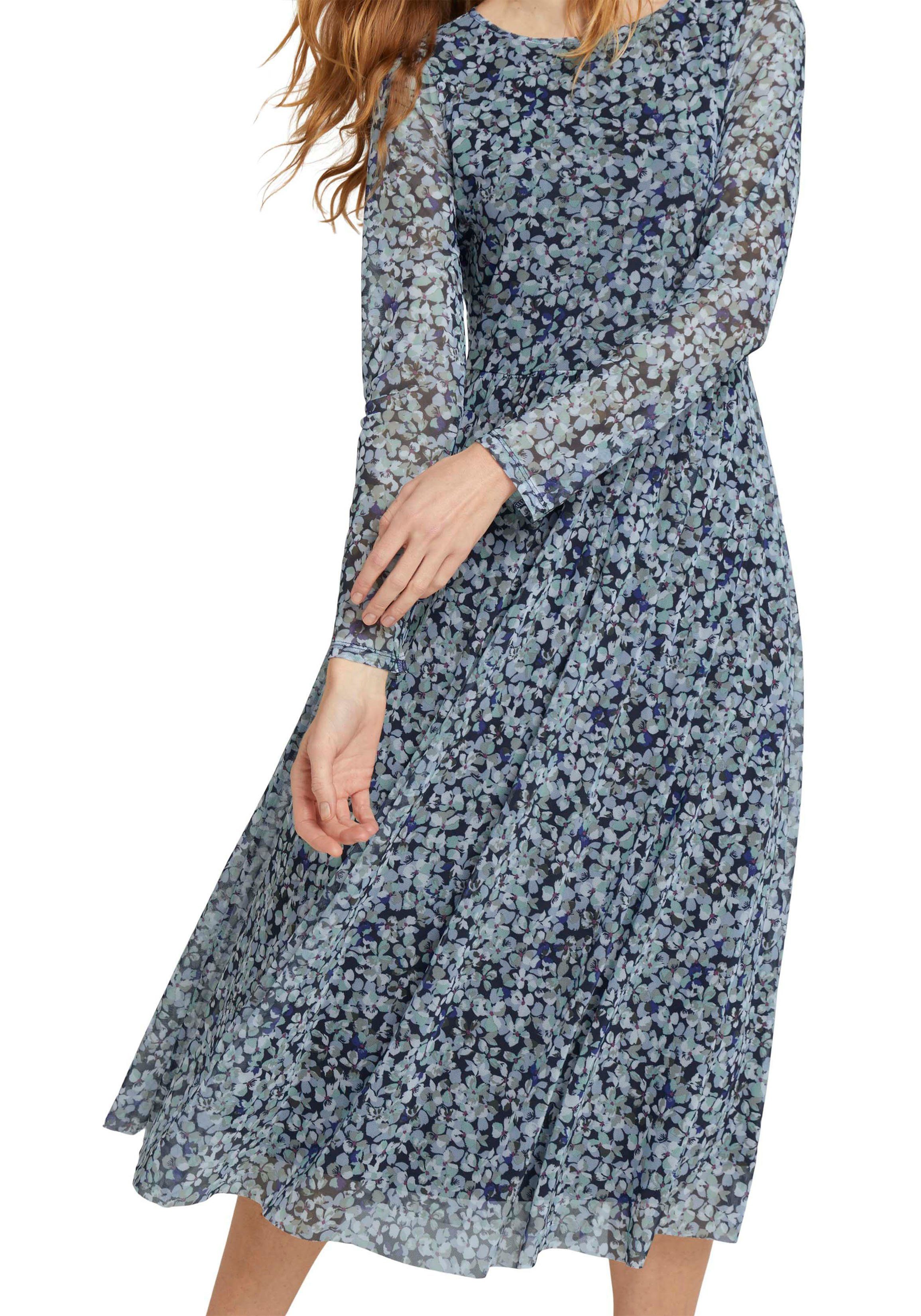 Tom Tailor Druckkleid Aus Fliessendem Mesh Kaufen Otto 