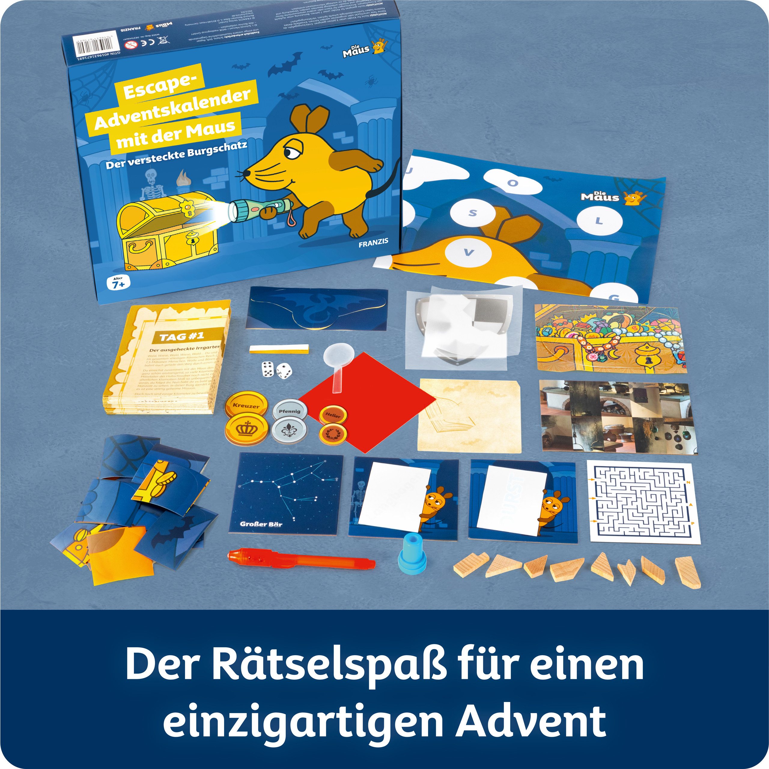 Franzis Adventskalender Maus Escape-Adventskalender für Kinder mit der Maus