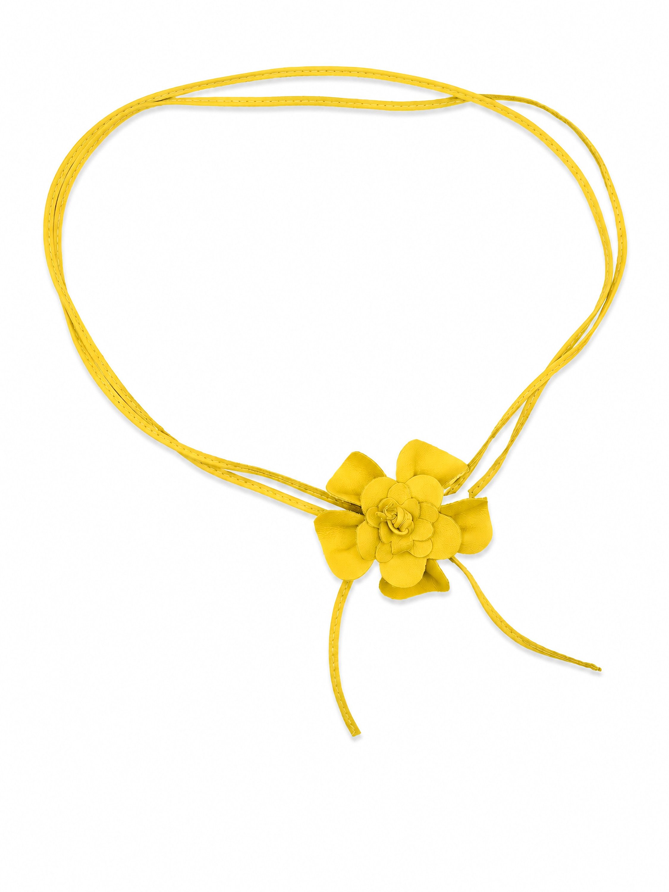 COLLEZIONE ALESSANDRO Taillengürtel Blüte Lederband mit echt Leder Blüte