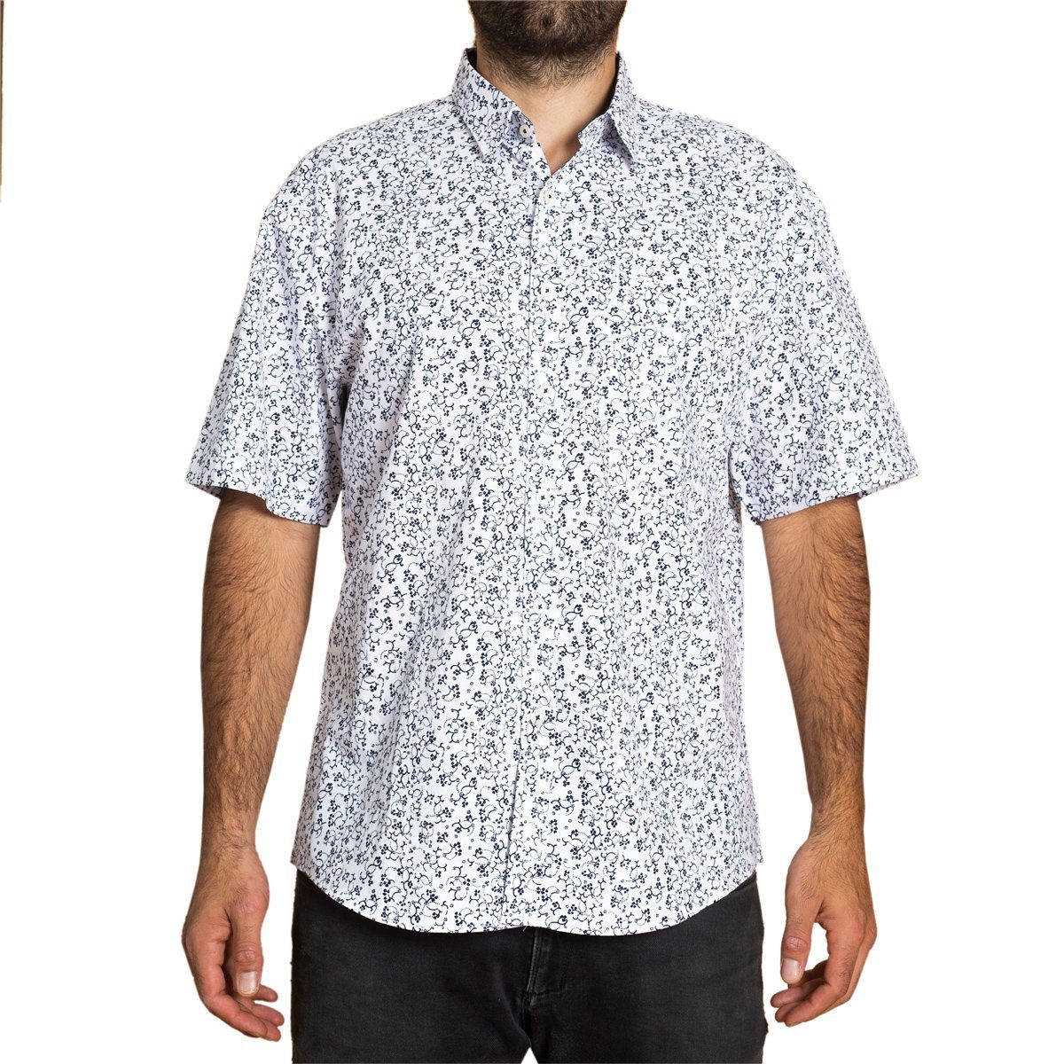 PANASIAM Hawaiihemd Herren Freizeithemd in tropisch buntem Design aus 100 % Baumwolle leichtes Kurzarmhemd für den Sommer bequem und luftig