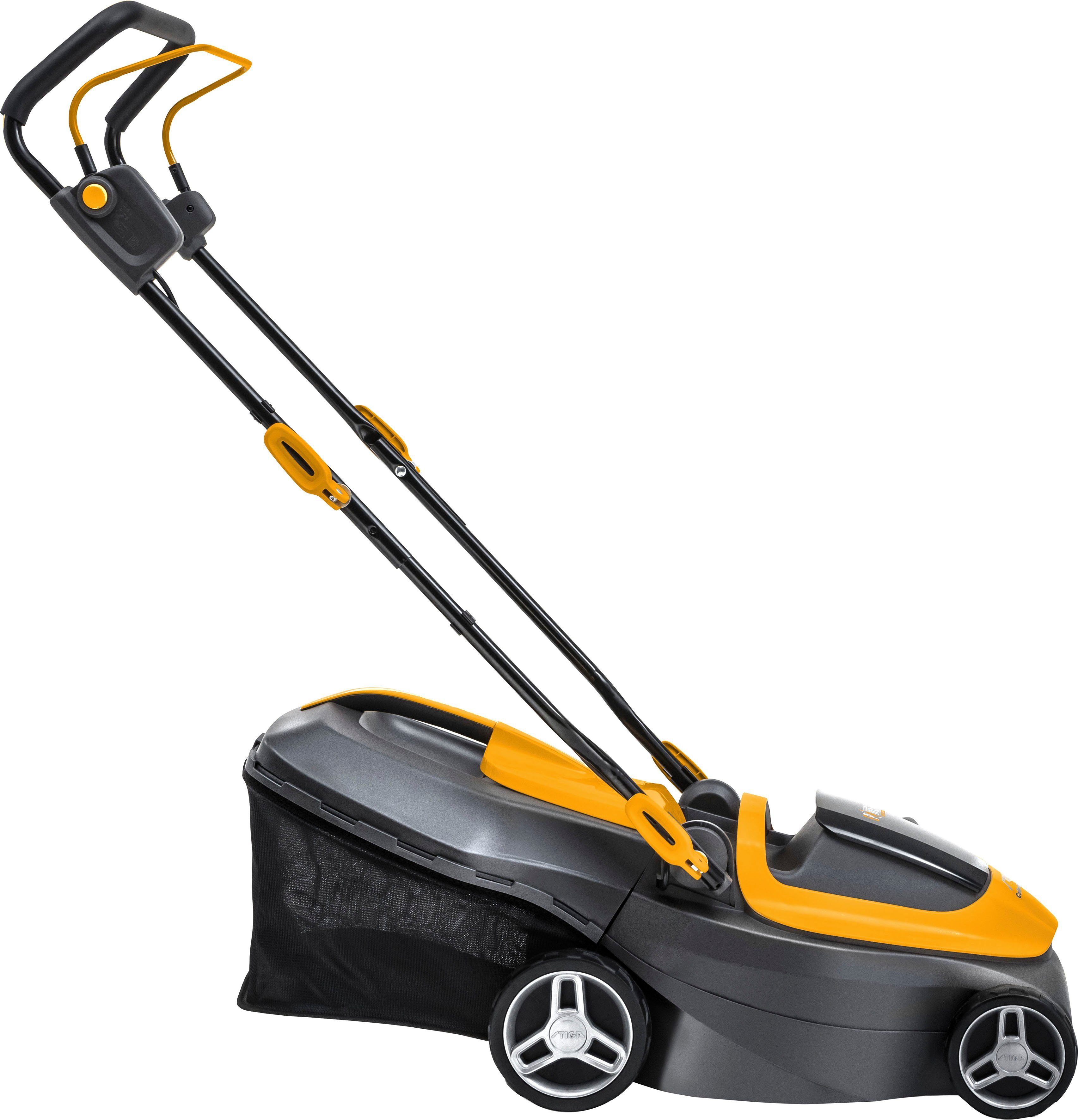 STIGA GARDEN Akkurasenmäher Collector 136e, 34 cm Schnittbreite, mit 2 Akkus 20V/2Ah und Doppel-Ladegerät