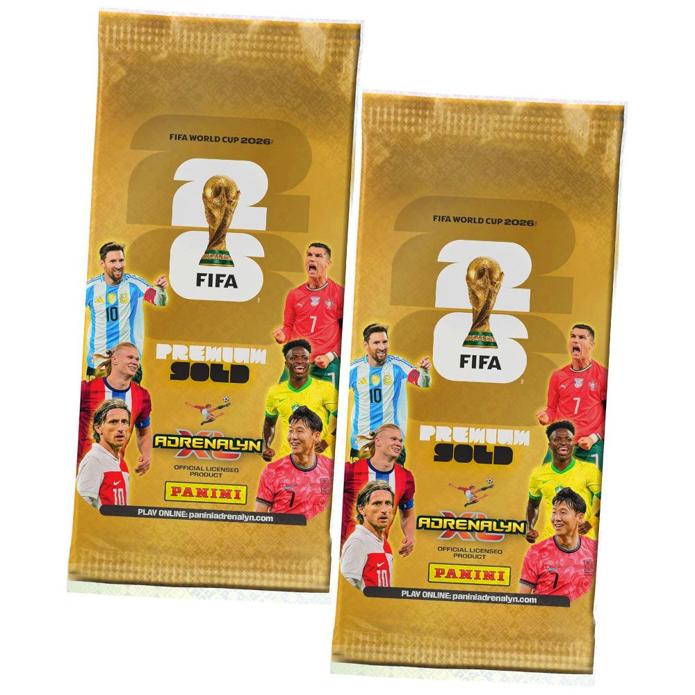 Panini Sammelkarte Fifa World Cup 2026 Adrenalyn XL - WM Trading Cards Sammelkarten, - 2 Premium Gold Pack