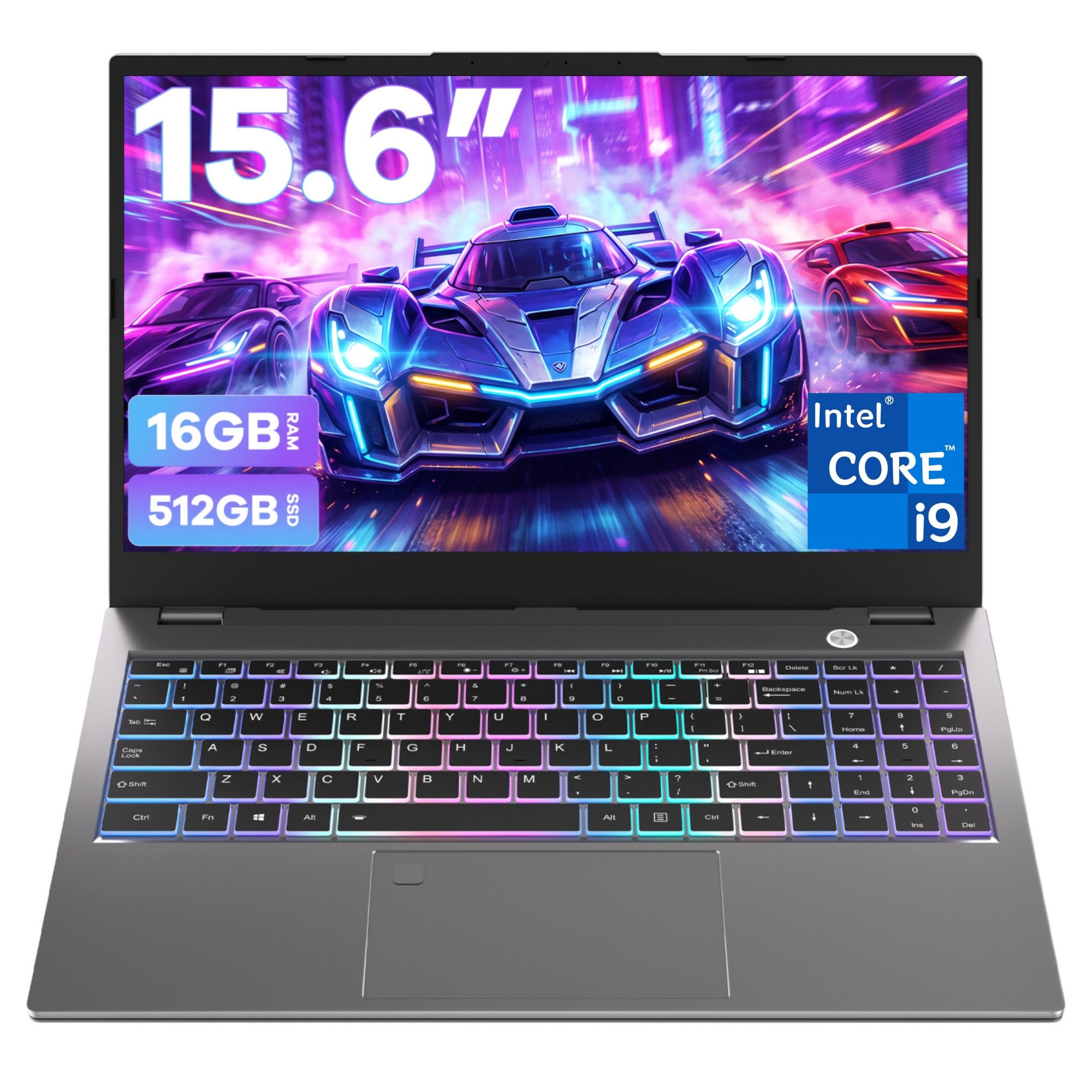 MENGHU 15,6 Zoll Hochleistungs-Laptop Intel i9-i7 Fingerabdruck Beleuchtung Notebook (Intel Core i9, 16 GB, 512 GB SSD)