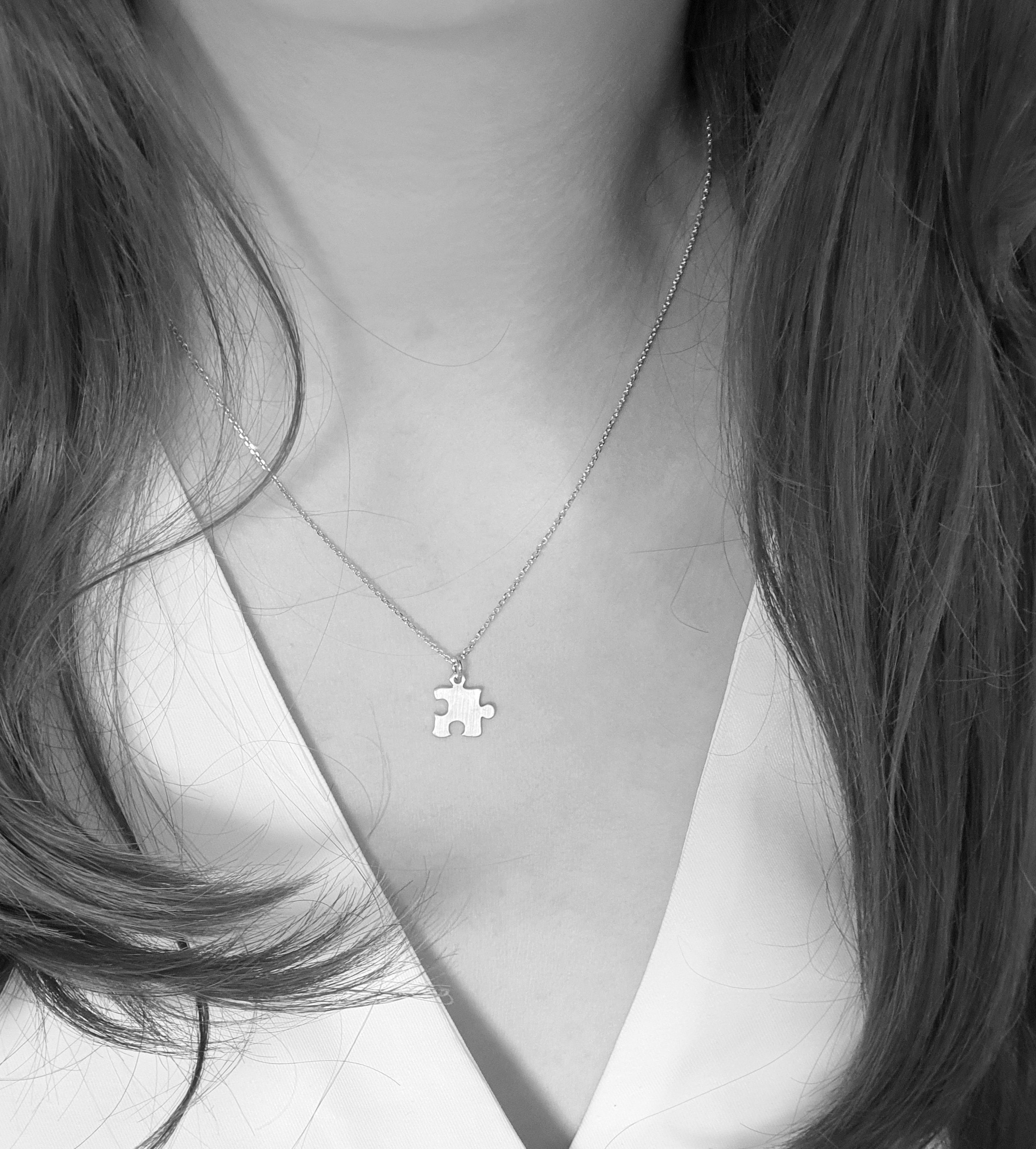 SCHOSCHON Kette mit Anhänger Halskette Puzzleteil 925 Silber - Kette Puzzle günstig online kaufen