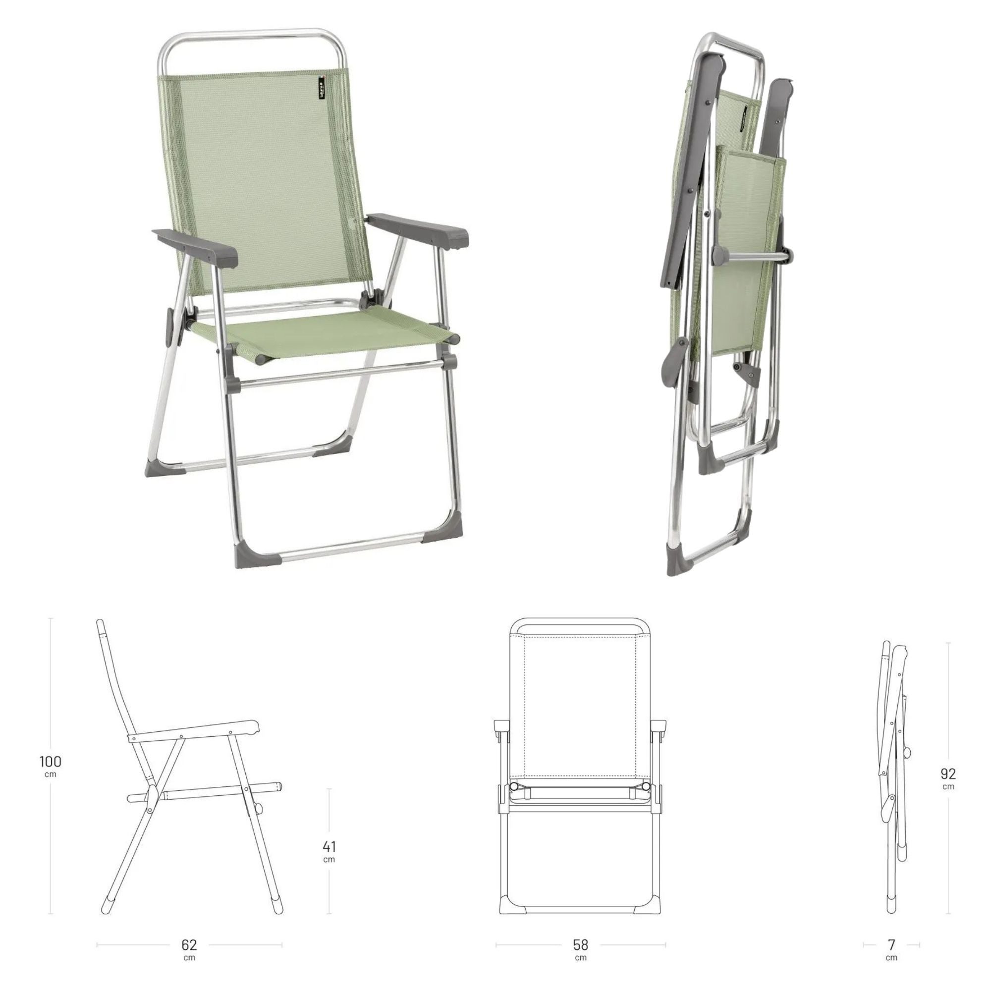 Lafuma Campingstuhl Lafuma Kompakter Klappstuhl für unterwegs Alu Victoria Batyline moss