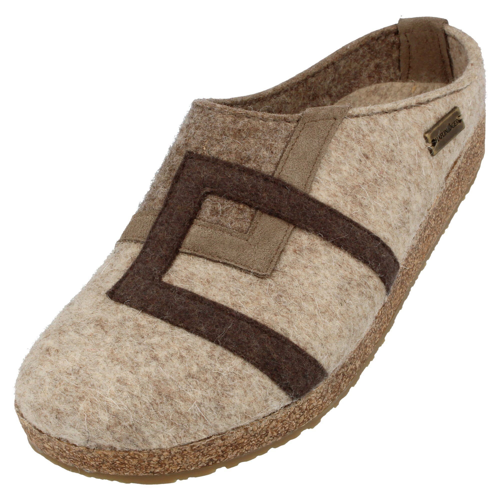 LU Filzclog aus reinem Wollfilz mit moderna Applikation Unisex Hausschuh