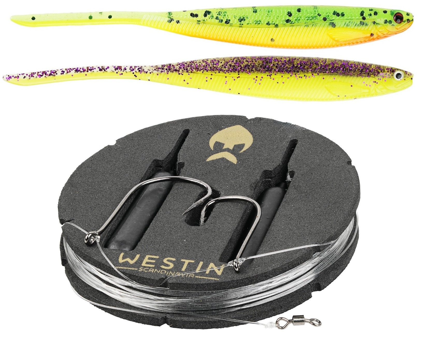 Westin Fishing Kunstköder Dropshot Rig Kit Shadteez Pintail Set - Dark Water Mix - 10 gramm, (8-St)