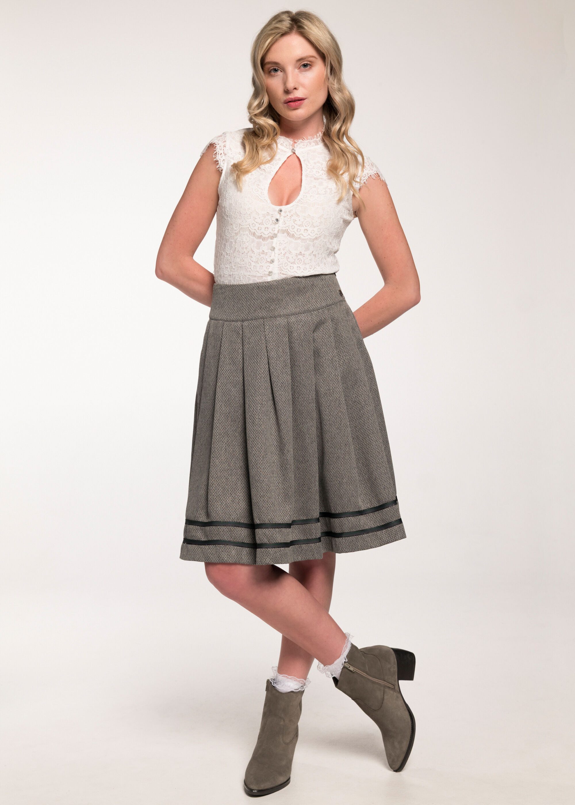 Spieth & Wensky Trachtenrock Glora (1-tlg) mit absetzende Streifen am unter günstig online kaufen