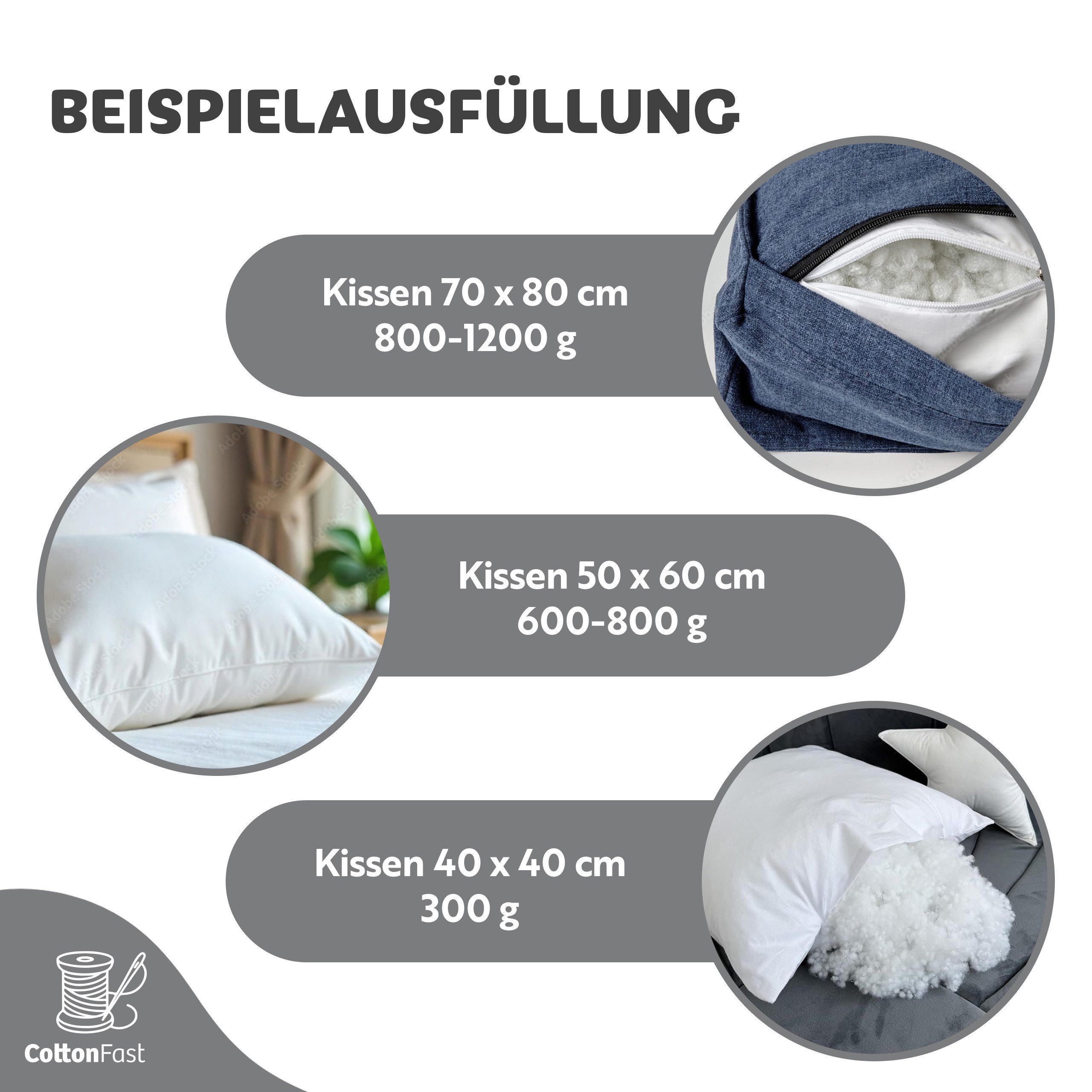 Loolay Kissenfüllung Füllwatte Füllung für Kissen Plüschtiere Amigurumi Weihnachtsdeko, DIY Weihnachtsschmuck Kunstschnee antiallergisch waschbar Made in EU
