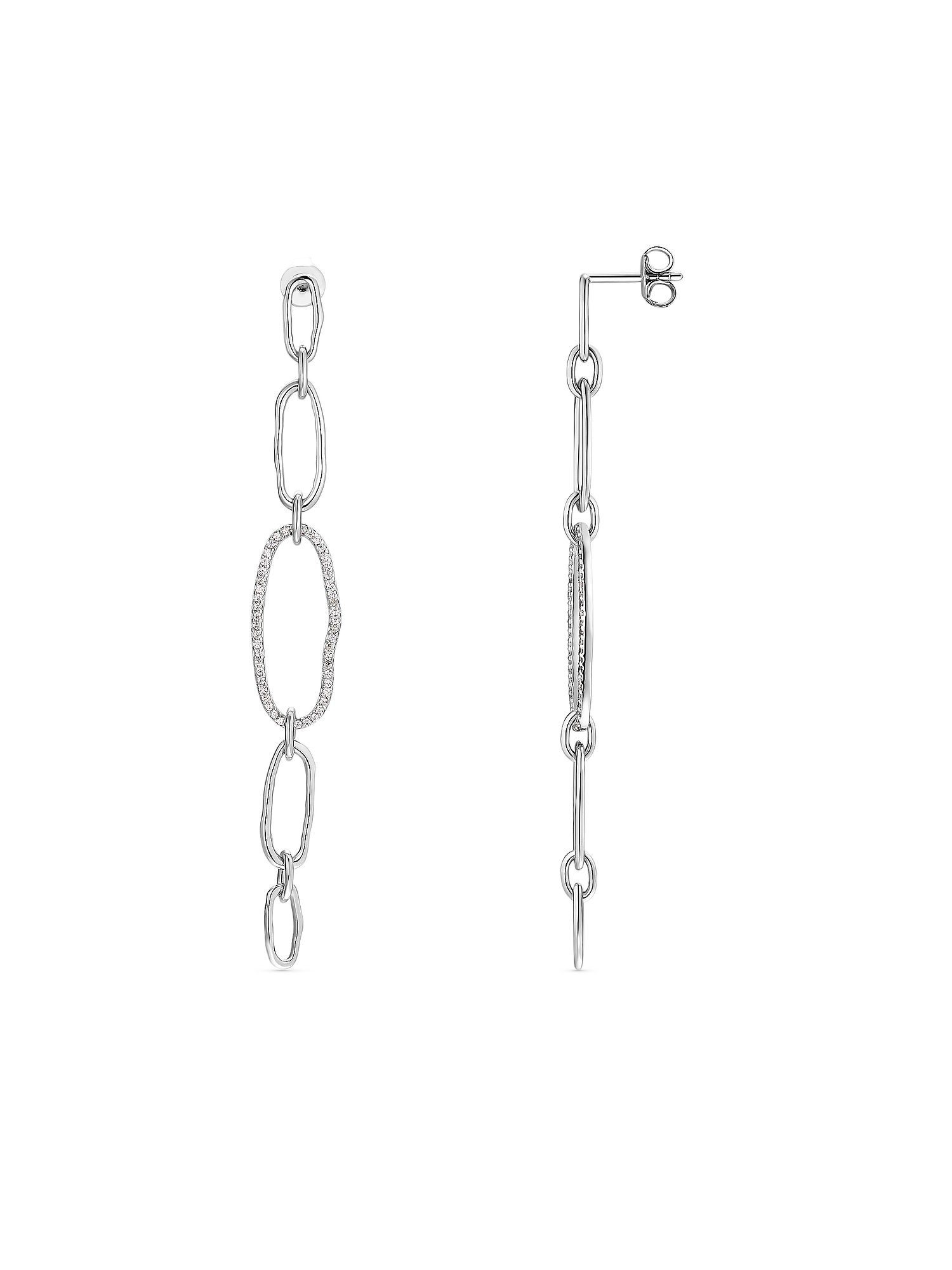 FAVS Paar Ohrhänger FAVS Damen-Ohrhänger 925er Silber 100 Zirkonia