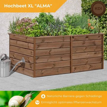 Mega-Holz Hochbeet Hochbeet ALMA XL - 1.700 Liter, Kesseldruckimprägnierung
