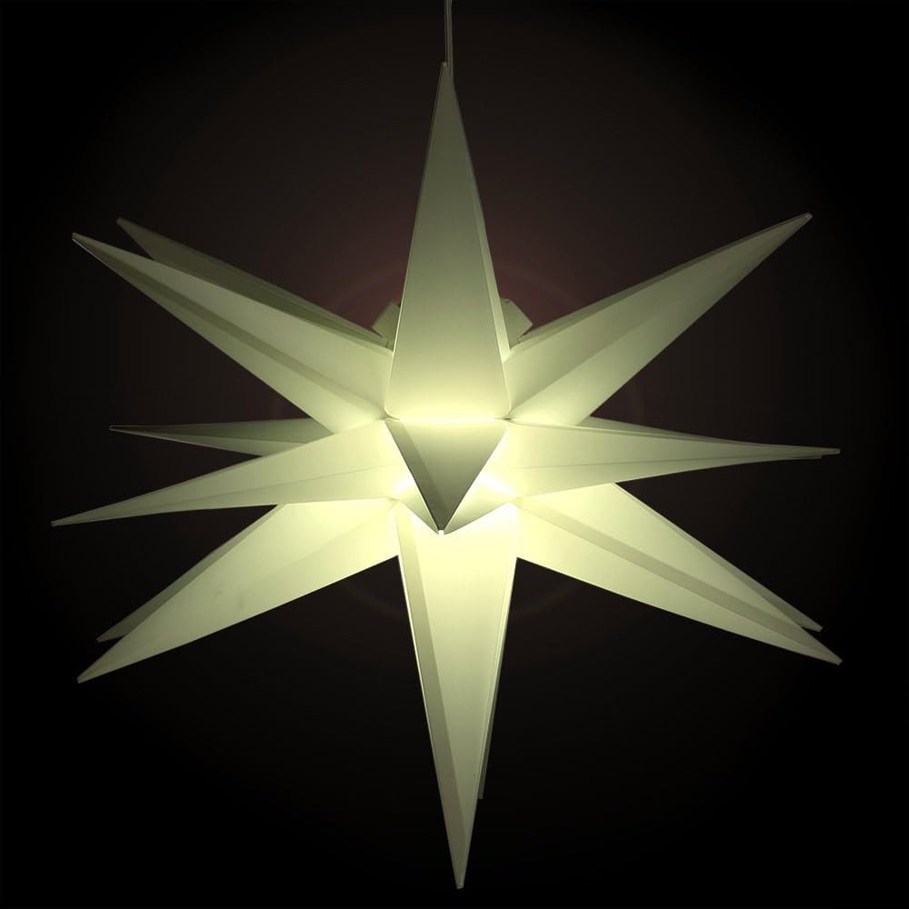 Gartenpirat LED Stern Faltstern 18 Zacken aus Kunstoff-Folie mit LED-Birne günstig online kaufen