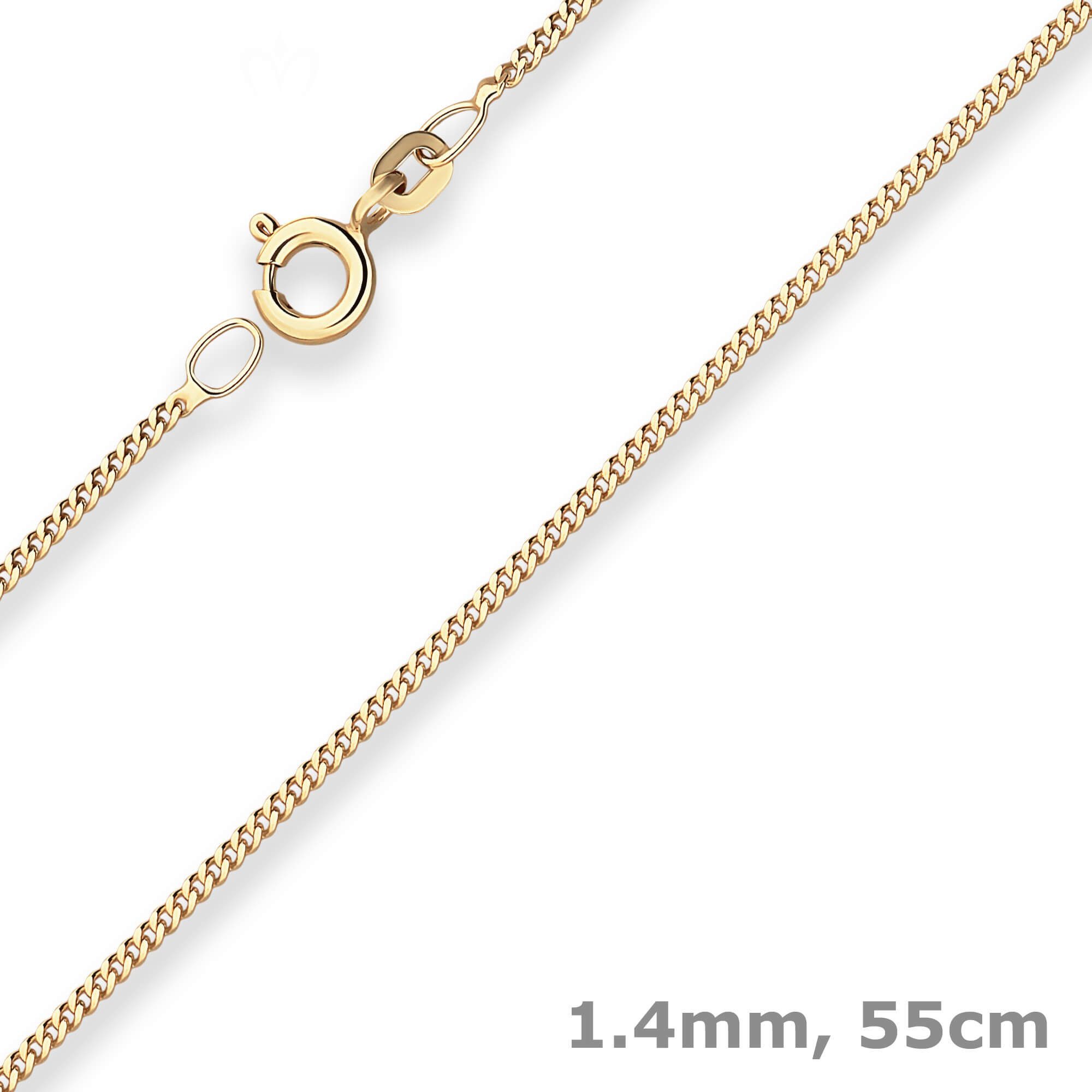 Goldkette 1,4mm Panzerkette aus 333 Gelbgold 55cm