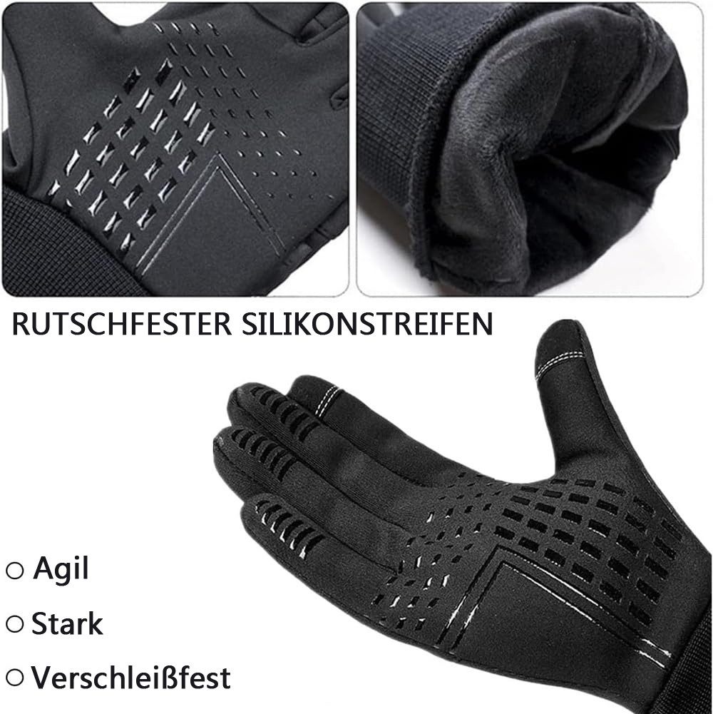 Coonoor Fahrradhandschuhe Damen Herren Wasserdicht Winterhandschuhe Touchscreen Sporthandschuhe