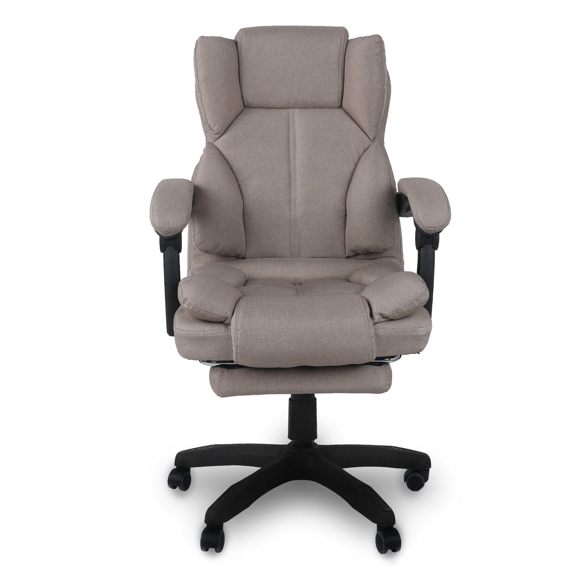 TRISENS Chefsessel Ares flexiblen (einzeln), mit Home Office in Bürostuhl Armlehnen Taupe Chair Stoff-Design