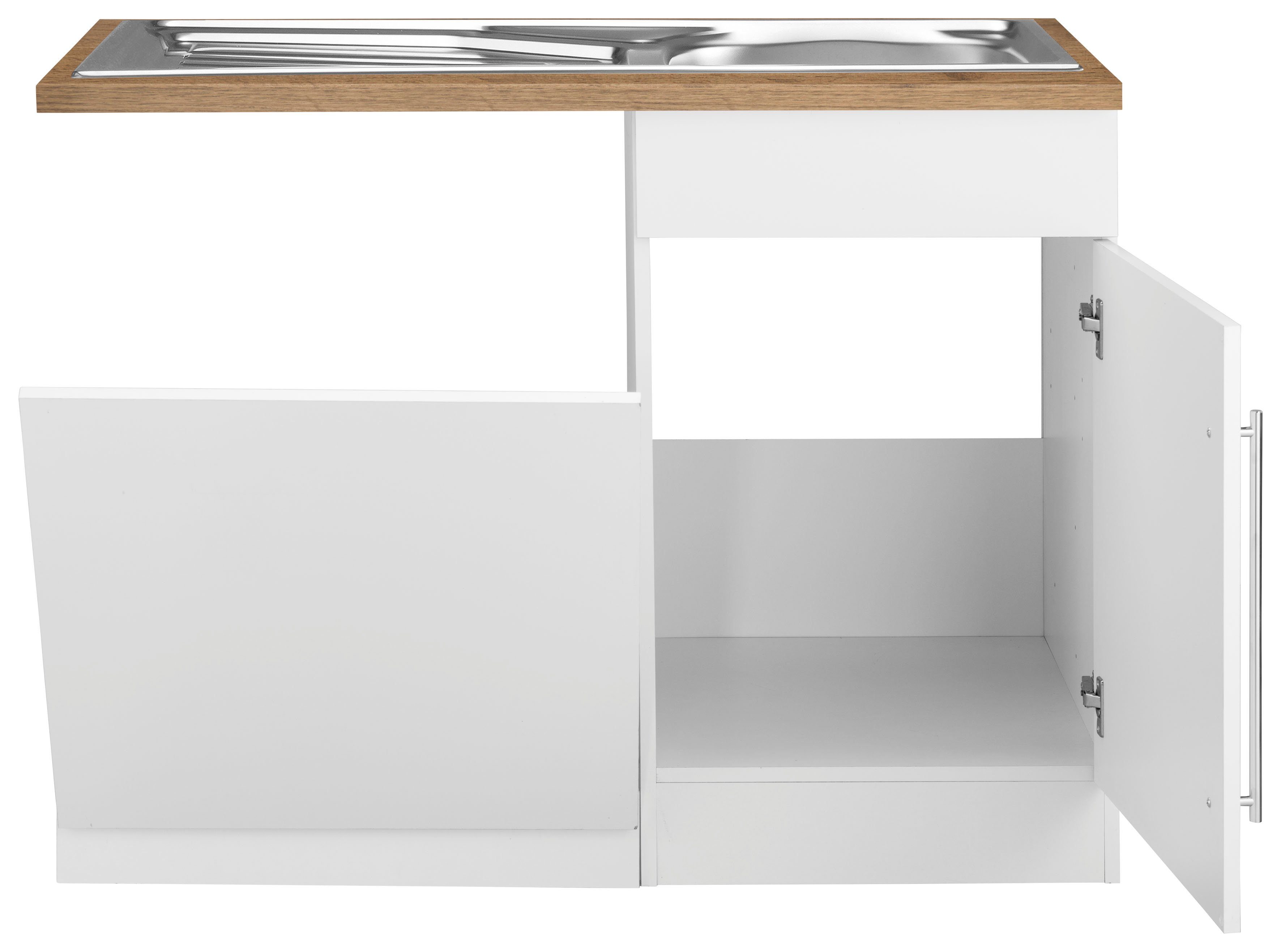 KOCHSTATION Spülenschrank KS-Samos 110 cm breit, inkl. Tür/Sockel für Geschirrspüler – Bild 4 von 5