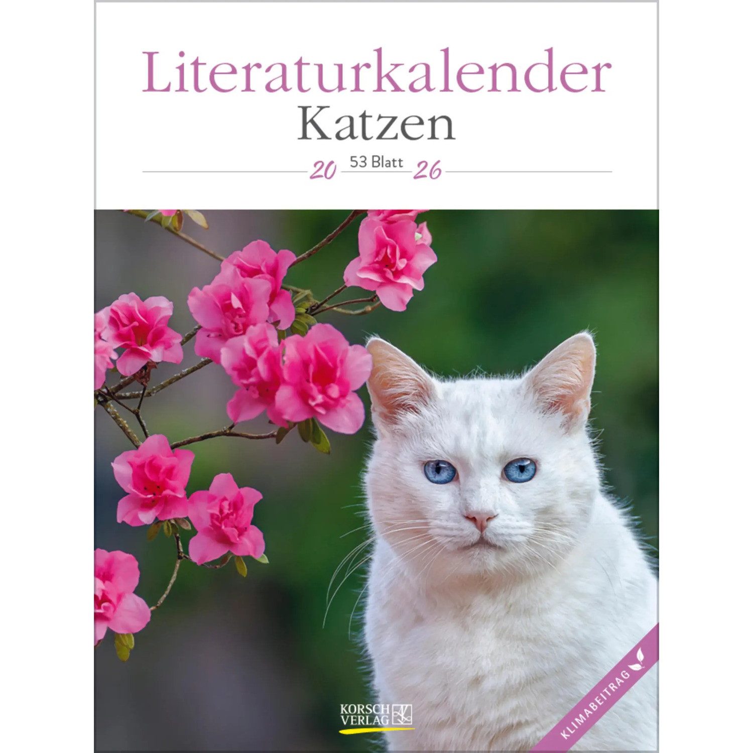 Korsch Verlag Wandkalender Literaturkalender Katzen 2026