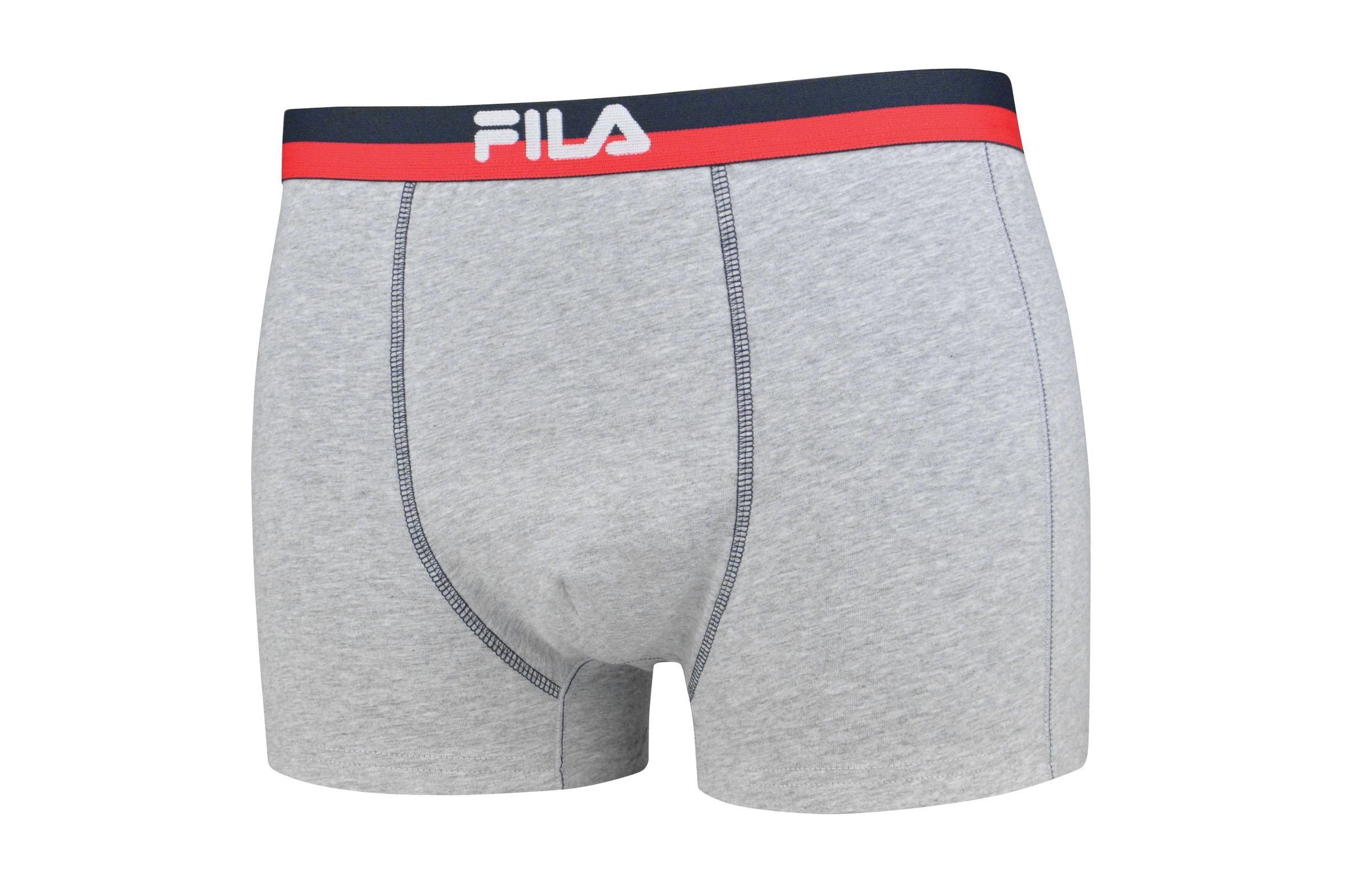 Fila Boxer Herren Boxer Shorts - Logobund, Urban, Cotton Grau