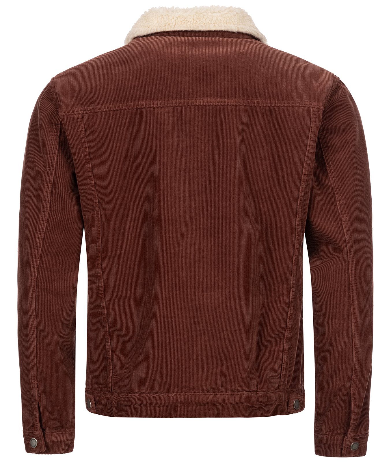 Rock Creek Winterjacke Herren Cordjacke mit Teddyfell-Kragen H-211