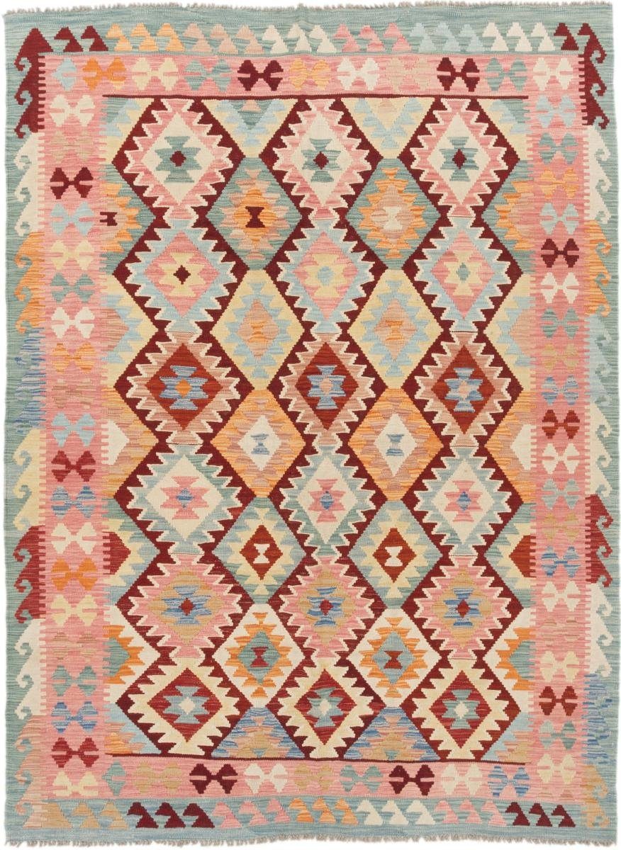 Orientteppich Kelim Afghan 184x245 Handgewebter Orientteppich, Nain Trading, rechteckig, Höhe: 3 mm