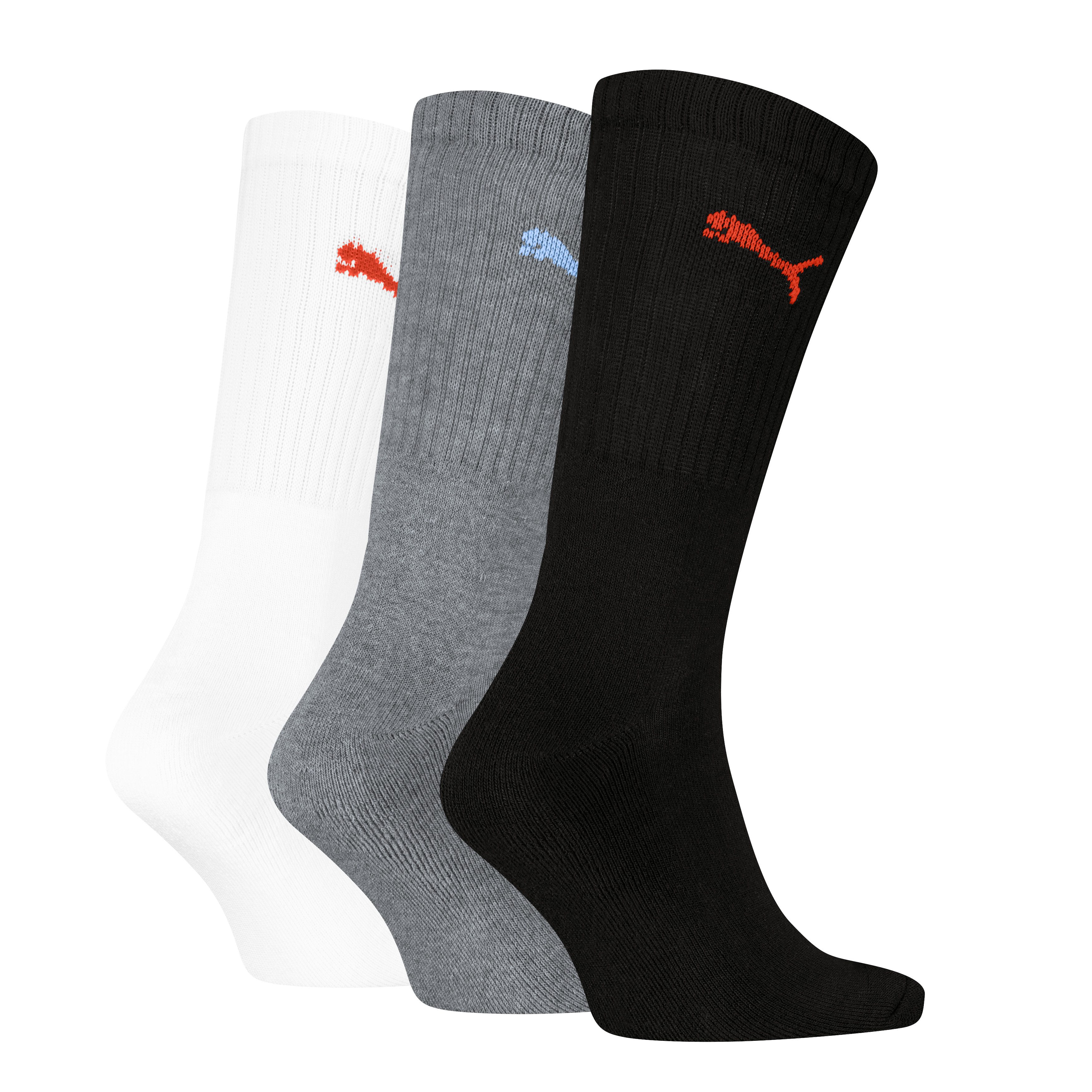 PUMA Socken PUMA UNISEX CREW SOCK 3P (3 Paar) mit farblichem Logo