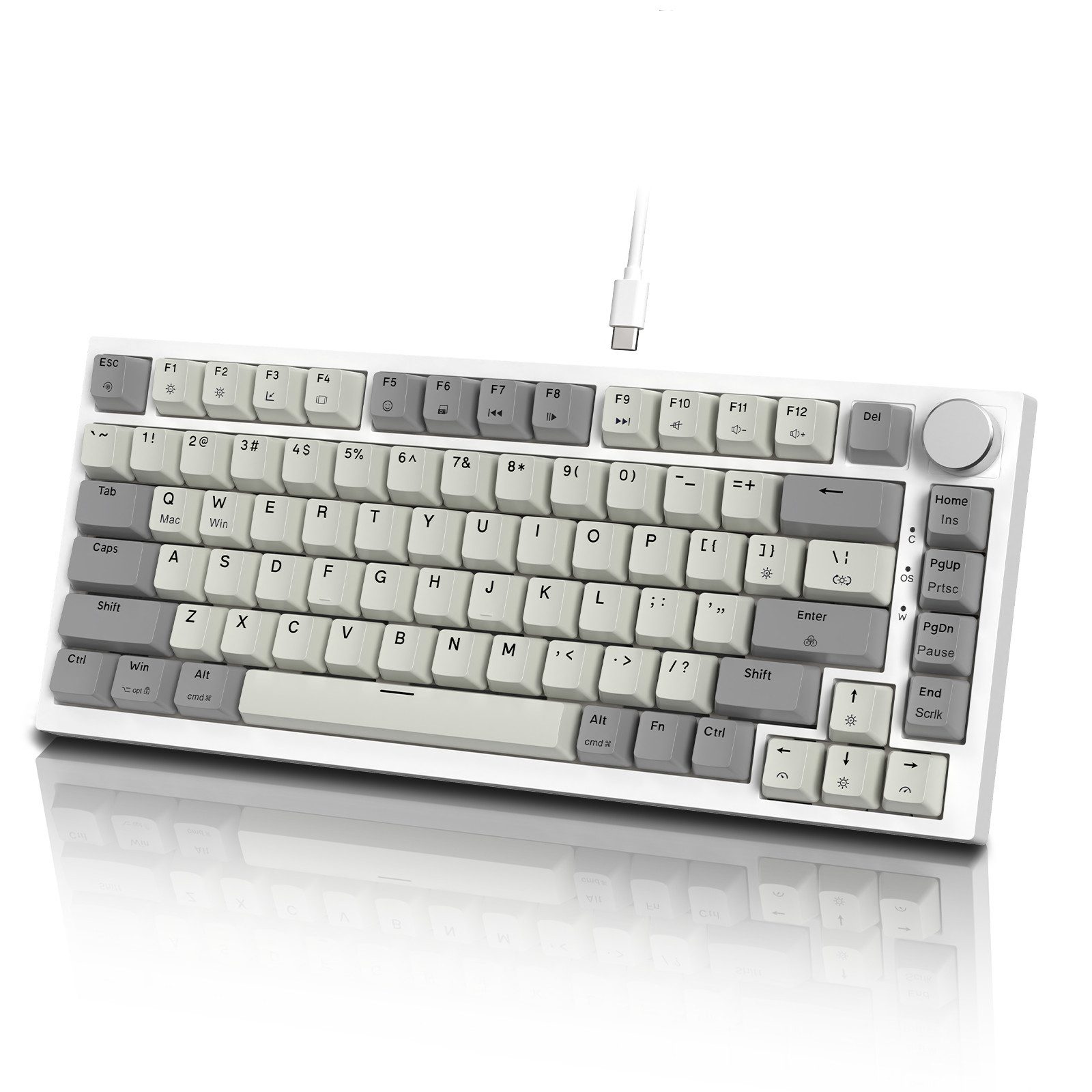 ATTACK SHARK K85 Gaming-Tastatur mit 75 % Rapid Trigger,Magnetschaltern Gaming-Tastatur (RT,DKS,MT,TGL,PC/Mac)