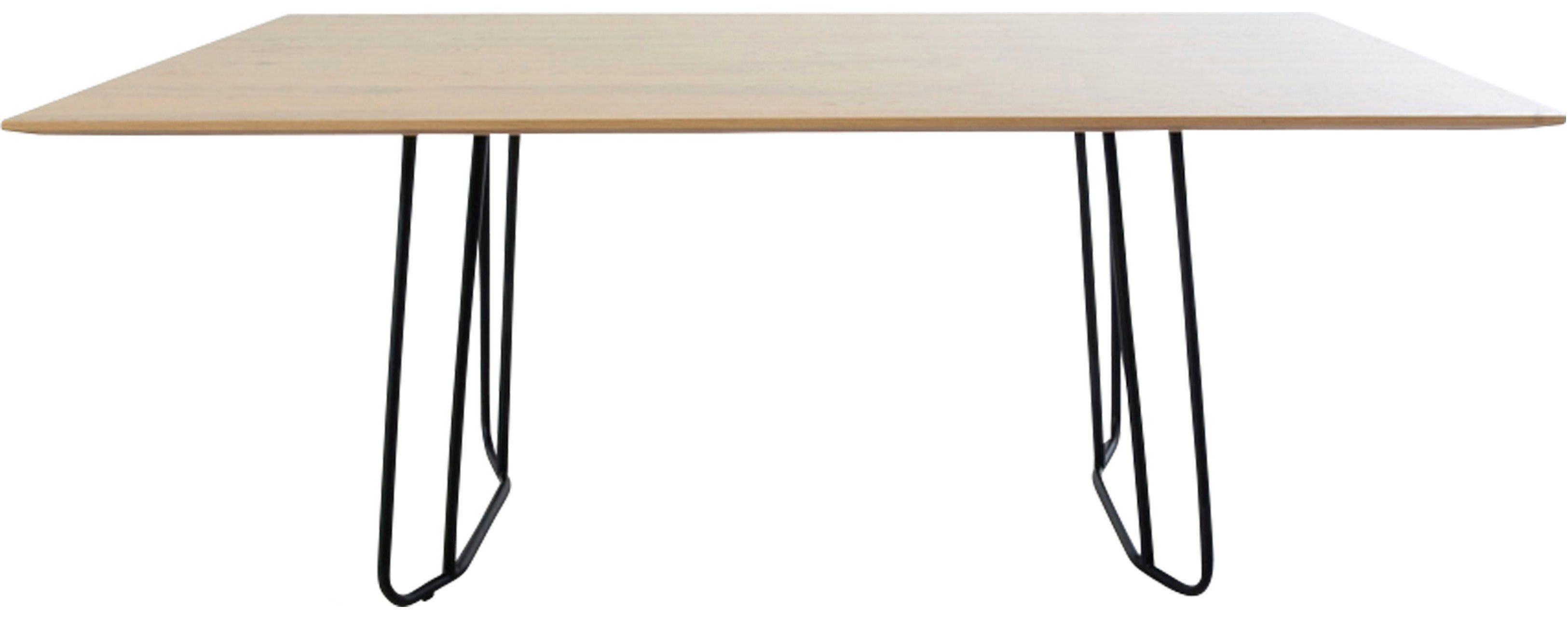K+W Komfort & Wohnen Esstisch Pego, rechteckige Tischplatte, Echtholzfunier in Asteiche bianco
