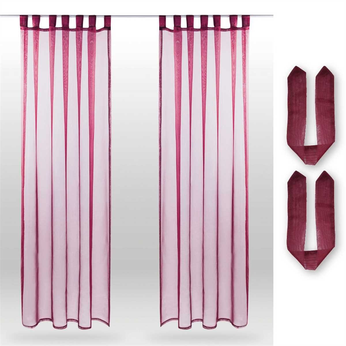 Bestlivings Vorhang (2 St), Schlaufen, transparent, günstig online kaufen