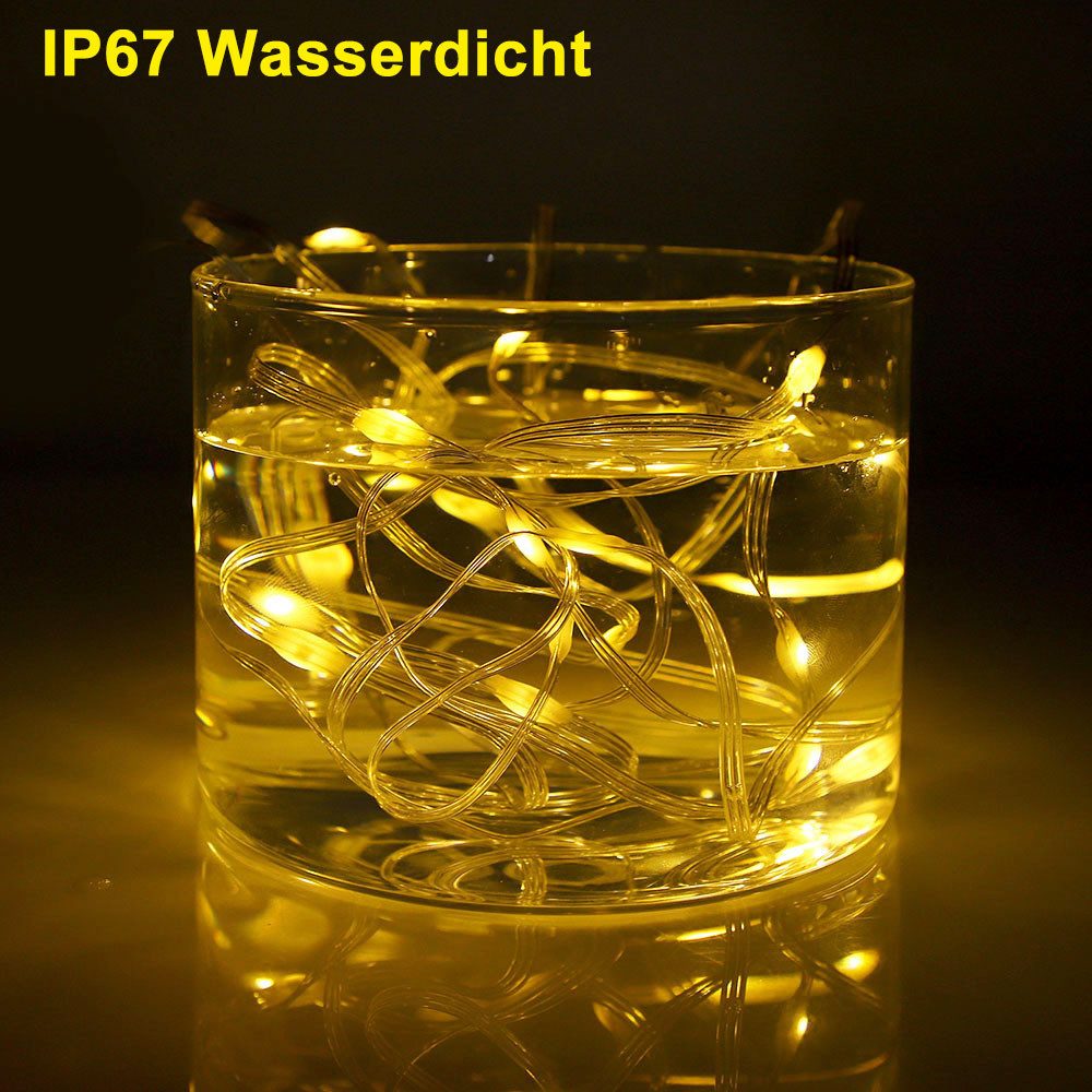 LMaxhome LED-Lichterkette 10-100M Lichterschlauch Weihnachten Party Beleuchtung Speicherfunktion, 100-800LEDs, 8 Modi, Wasserdichte Weihnachtsbeleuchtung Außen  – Bild 4 von 5