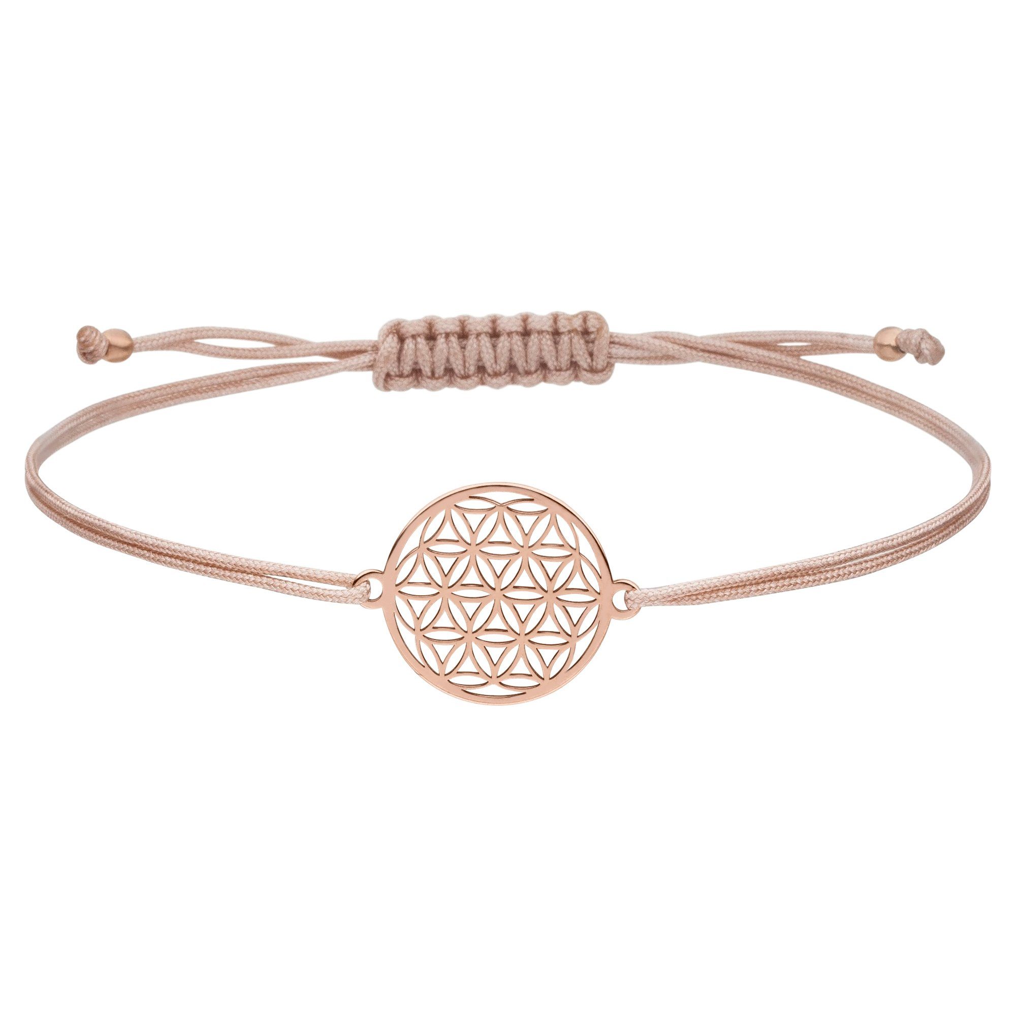 Gliederarmband Blume des Lebens Armband 925 Silber rosevergoldet
