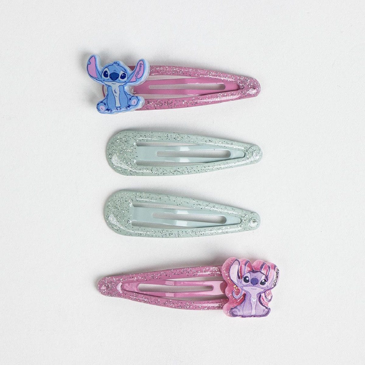 Cerda Haarclip Lilo & Stitch Set – 4-teiliges Kinder Haar-Accessoire für Mädchen, 4-tlg.