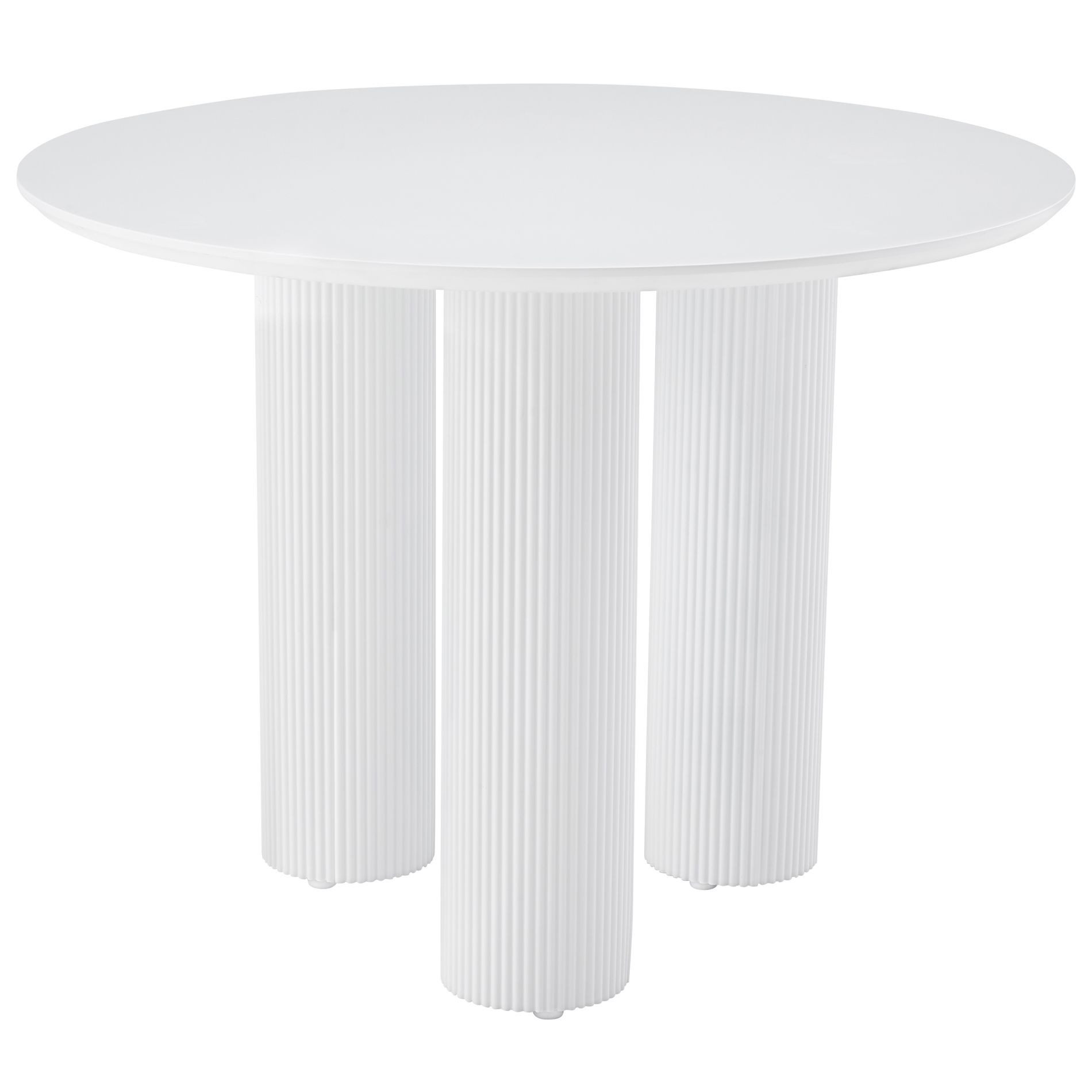 Selsey Esstisch FASCONS, MDF-Platte, Metallgestell, rund mit Art-déco-Akzenten 100 cm