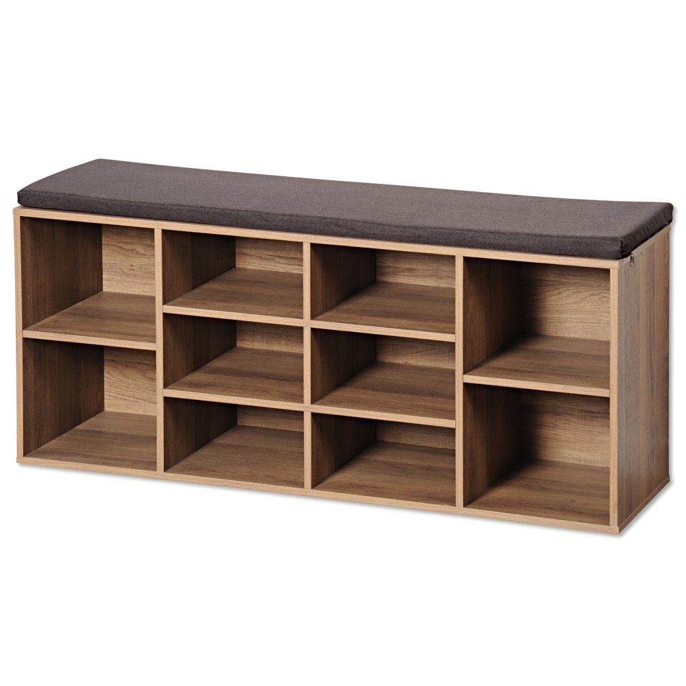 Kesper Schuhbank mit Sitzkissen, nussbaum