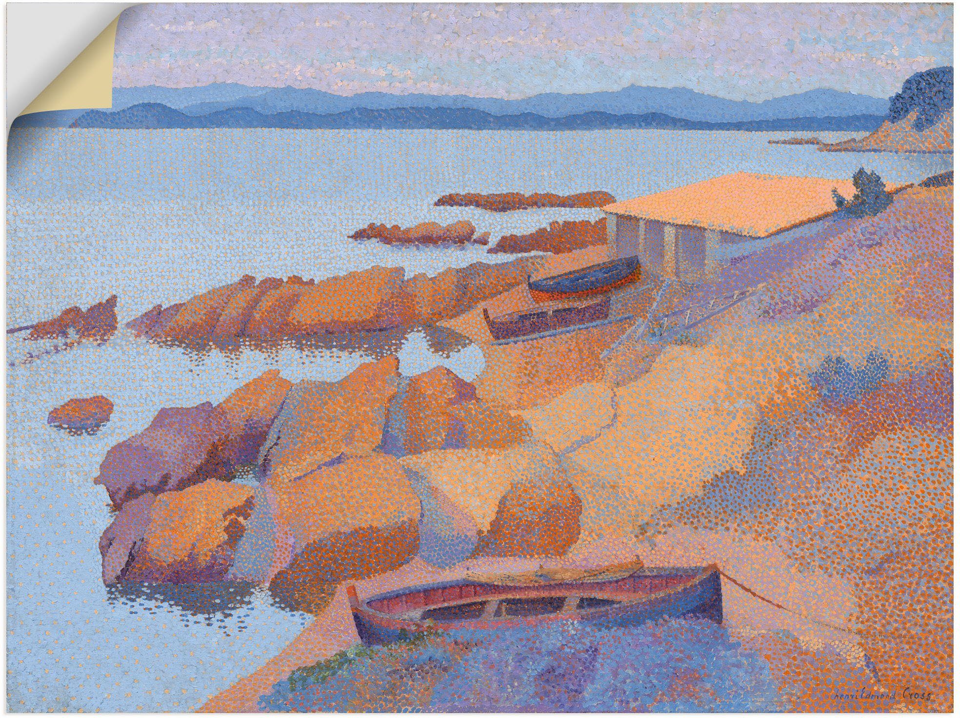 Größen Leinwandbild, Küstenbilder (1 Artland 1891/92, in nahe Küste oder Wandbild als Wandaufkleber St), Alubild, Poster versch. Antibes.