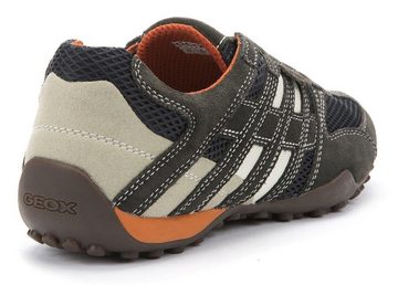 Geox UOMO SNAKE Slip-On Sneaker Slipper, Freizeitschuh mit Ziernähten und mit Geox Spezial Membrane